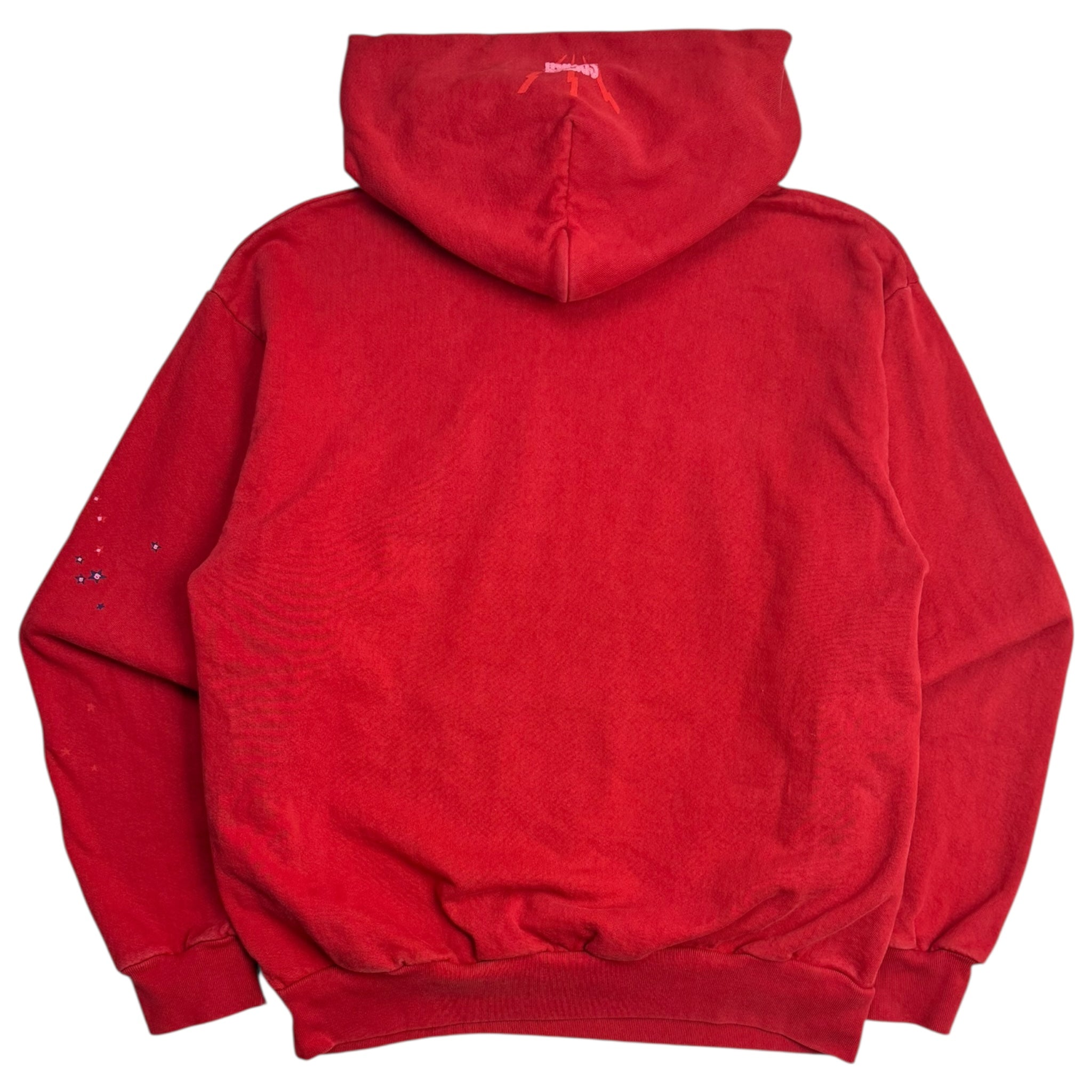 Sp5der Worldwide Red Angel Number 555 Hoodie Red
