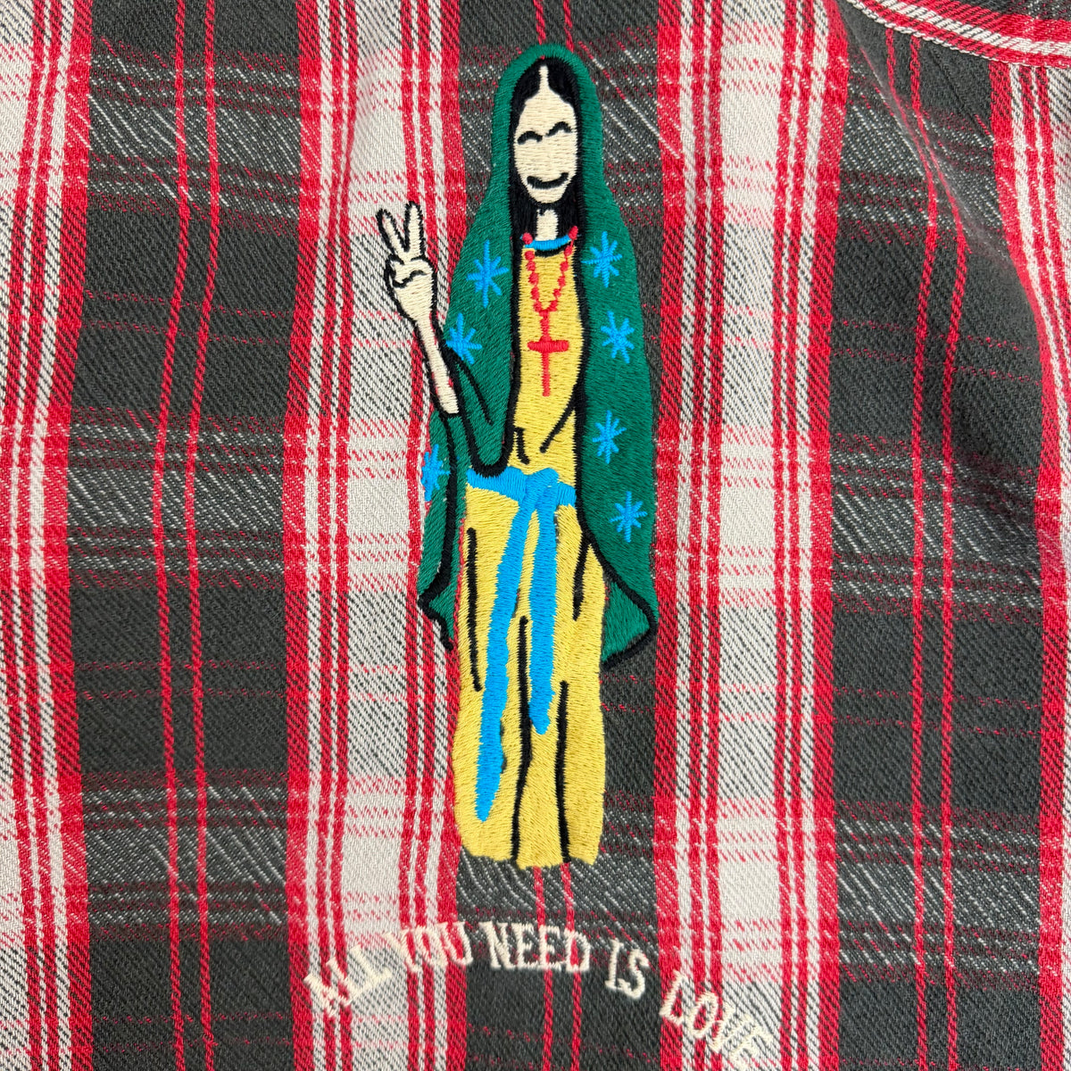 Wacko Maria All You Need Is Love Flannel Red