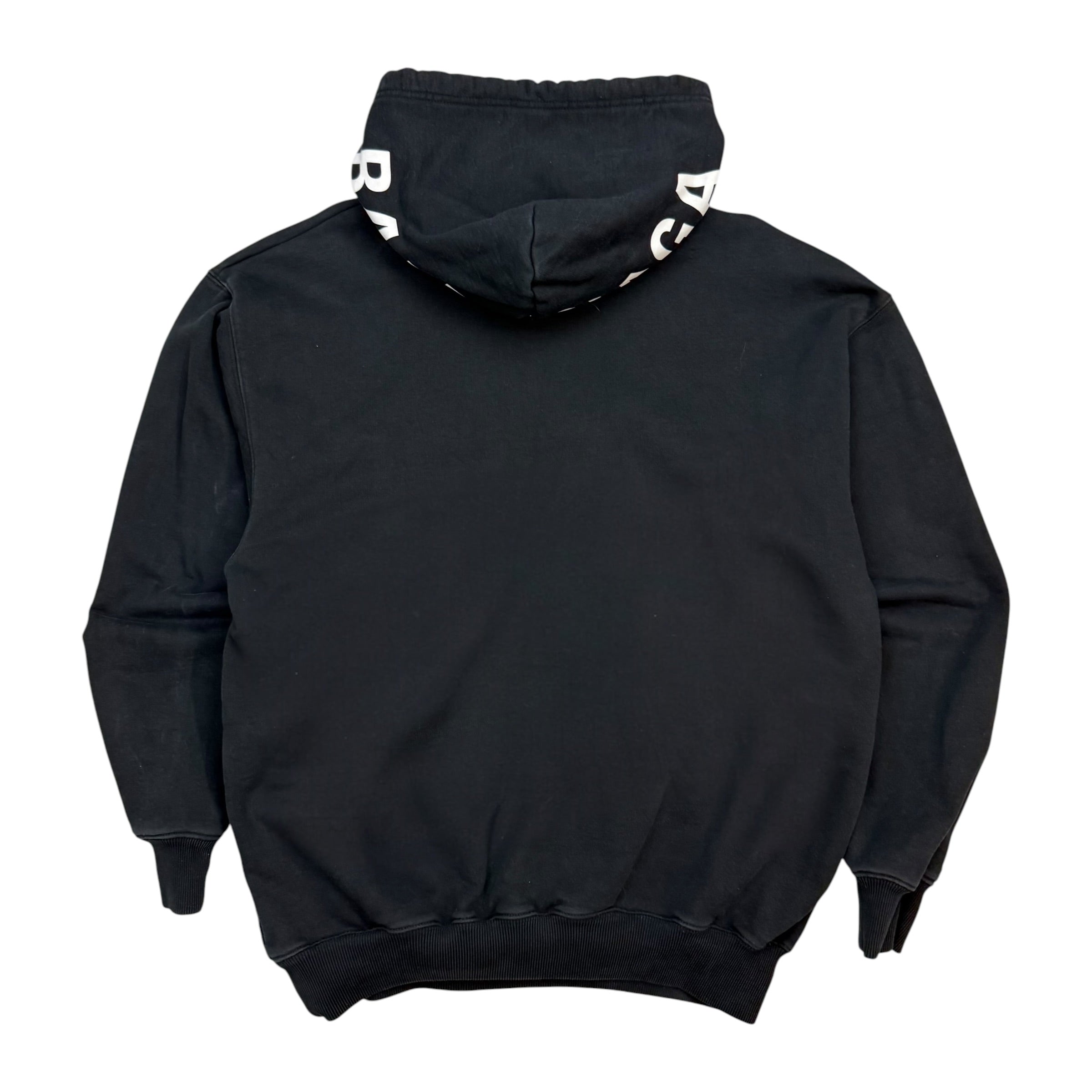 Balenciaga Logo Hood Hoodie Black