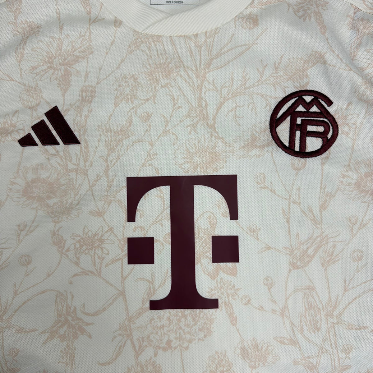 2023-24 Adidas FC Bayern Third Jersey Off White