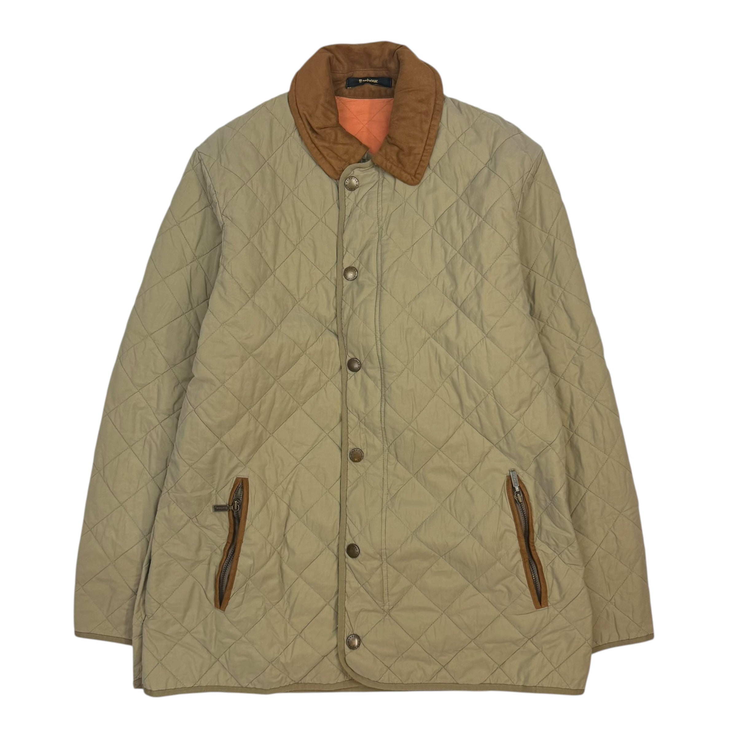 Vintage Barbour Quilted Jacket Tan