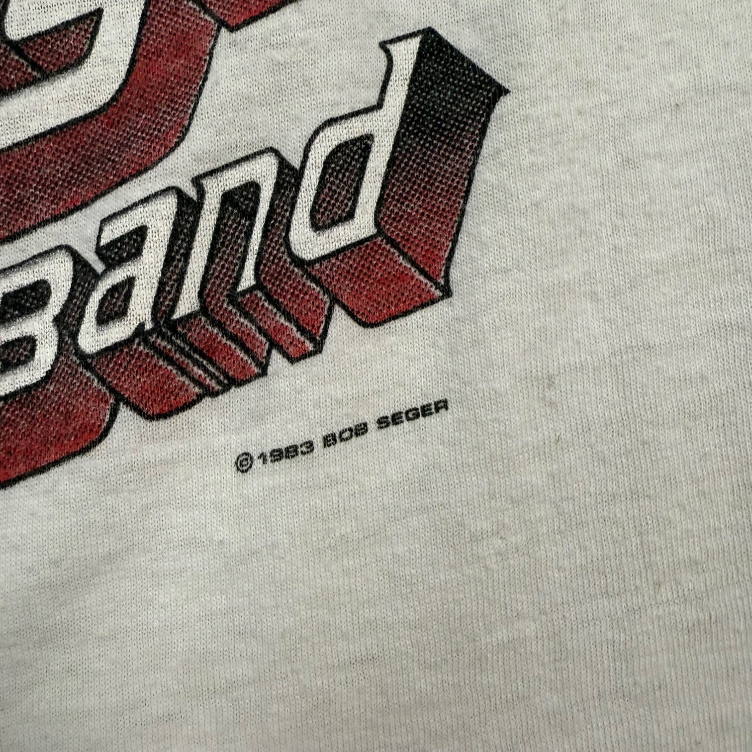 1983 Bob Seger And The Silver Bullet Band Raglan Tee Black/Whire