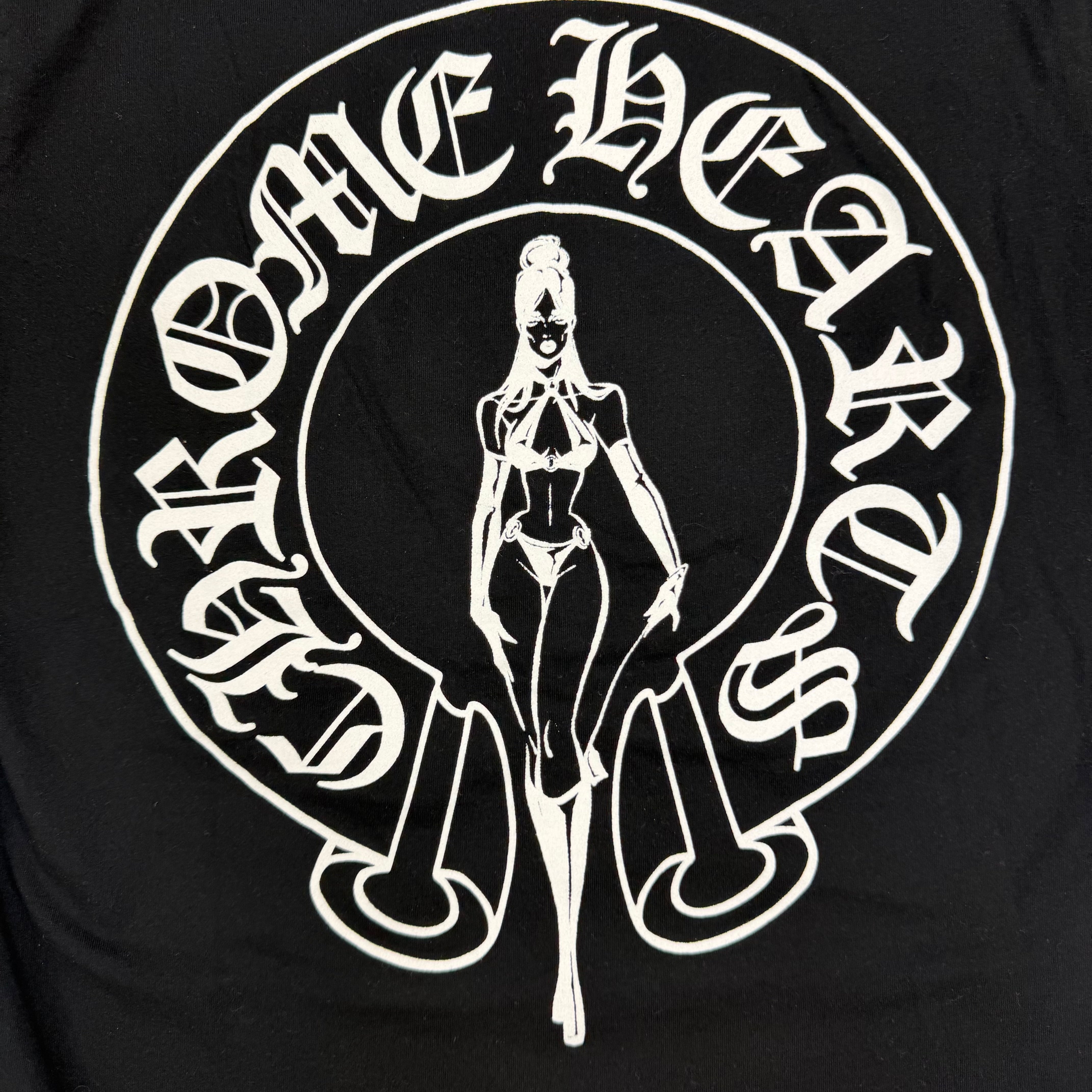 Chrome Hearts X Deadly Doll Horseshoe Pocket Tee Black