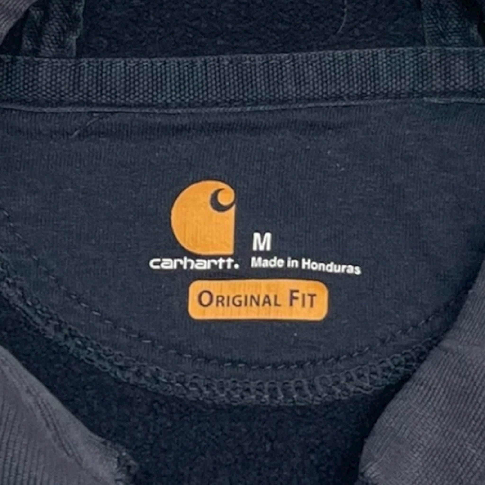 Vintage Carhartt Hooded Sweatshirt Distressed Faded Navy