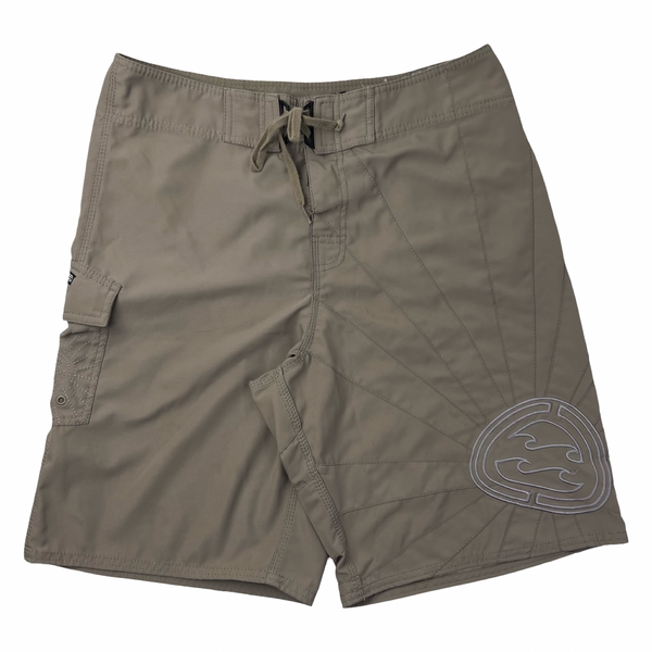 Vintage Y2K Billabong Rising Sun Shorts Faded Beige