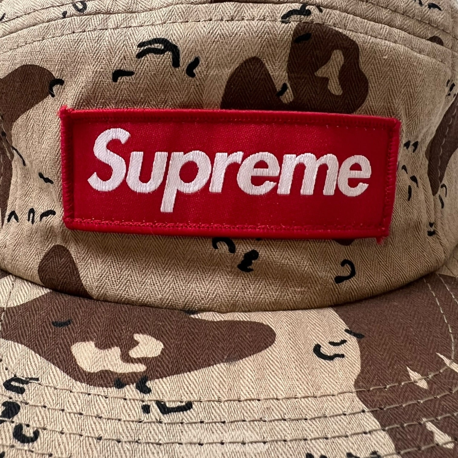 Supreme Washed Chino Twill Desert Camo Camp Cap
