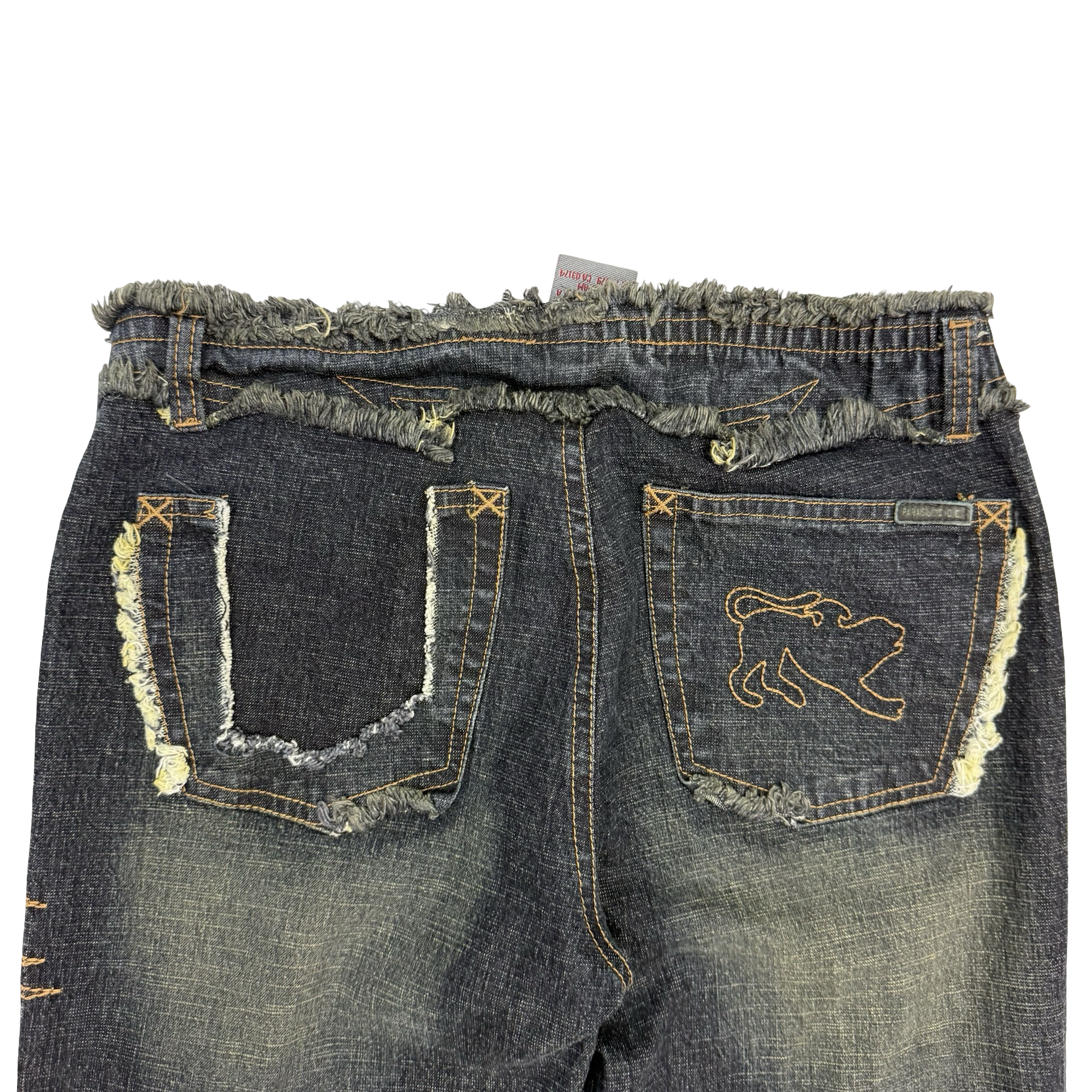 (W) Vintage Parasuco Flared Bottom Denim Pants Dark Wash