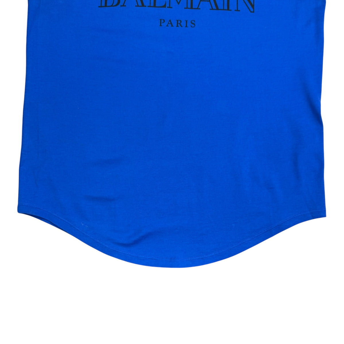 (W) Balmain Logo Print Tank Top Blue