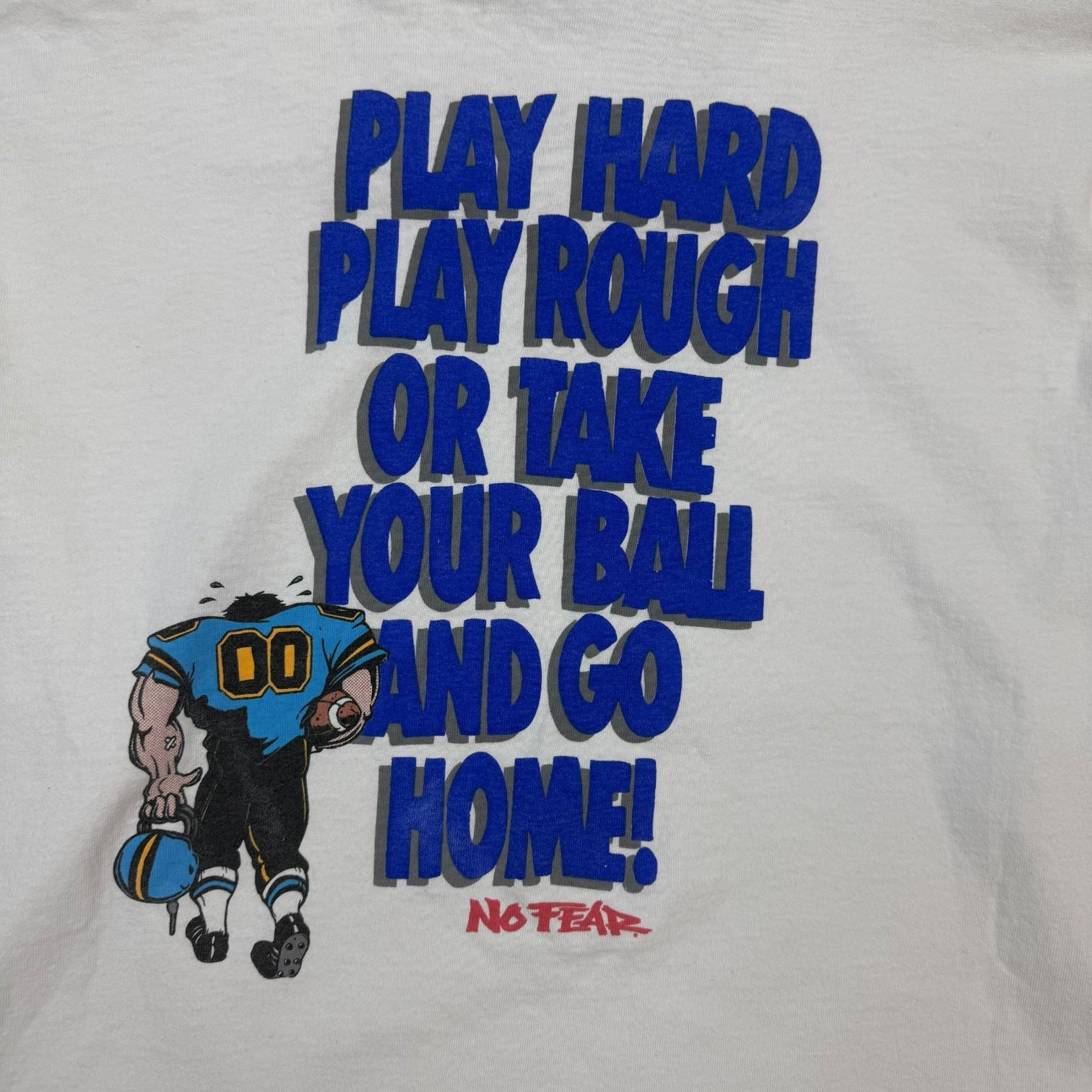 Vintage No Fear ‘Play Hard Play Rough….’ L/S Tee White