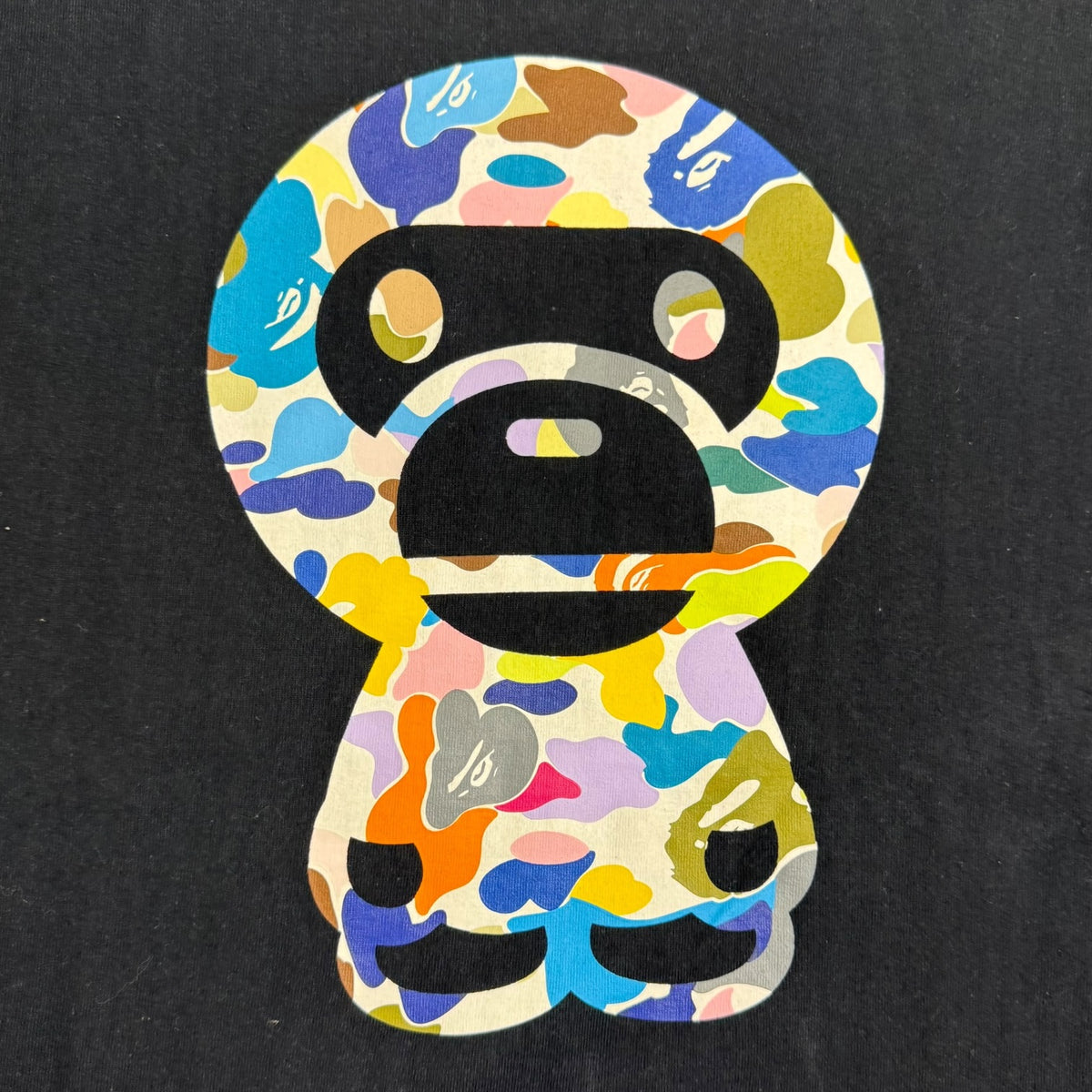 A Bathing Ape BAPE Multi Camo Baby Milo Tee Black