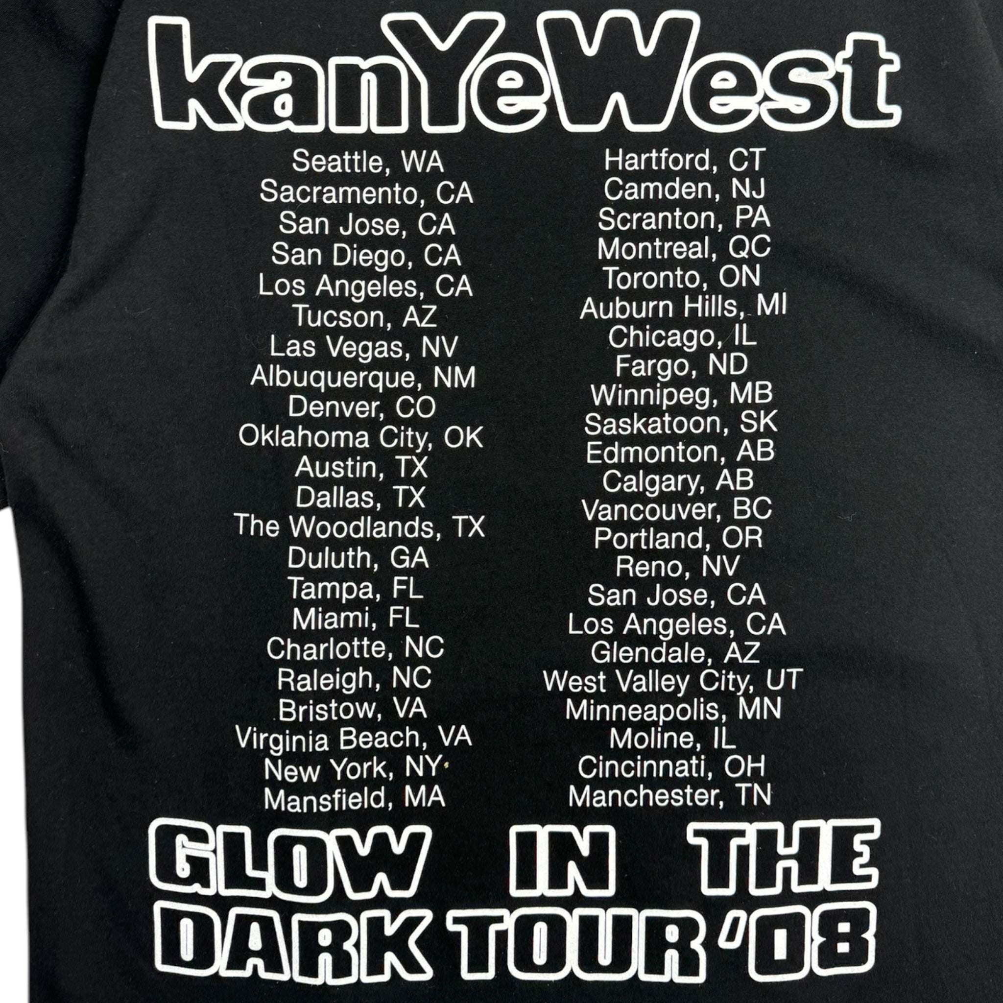 Kanye West Glow In The Dark ‘08 Tour T-Shirt