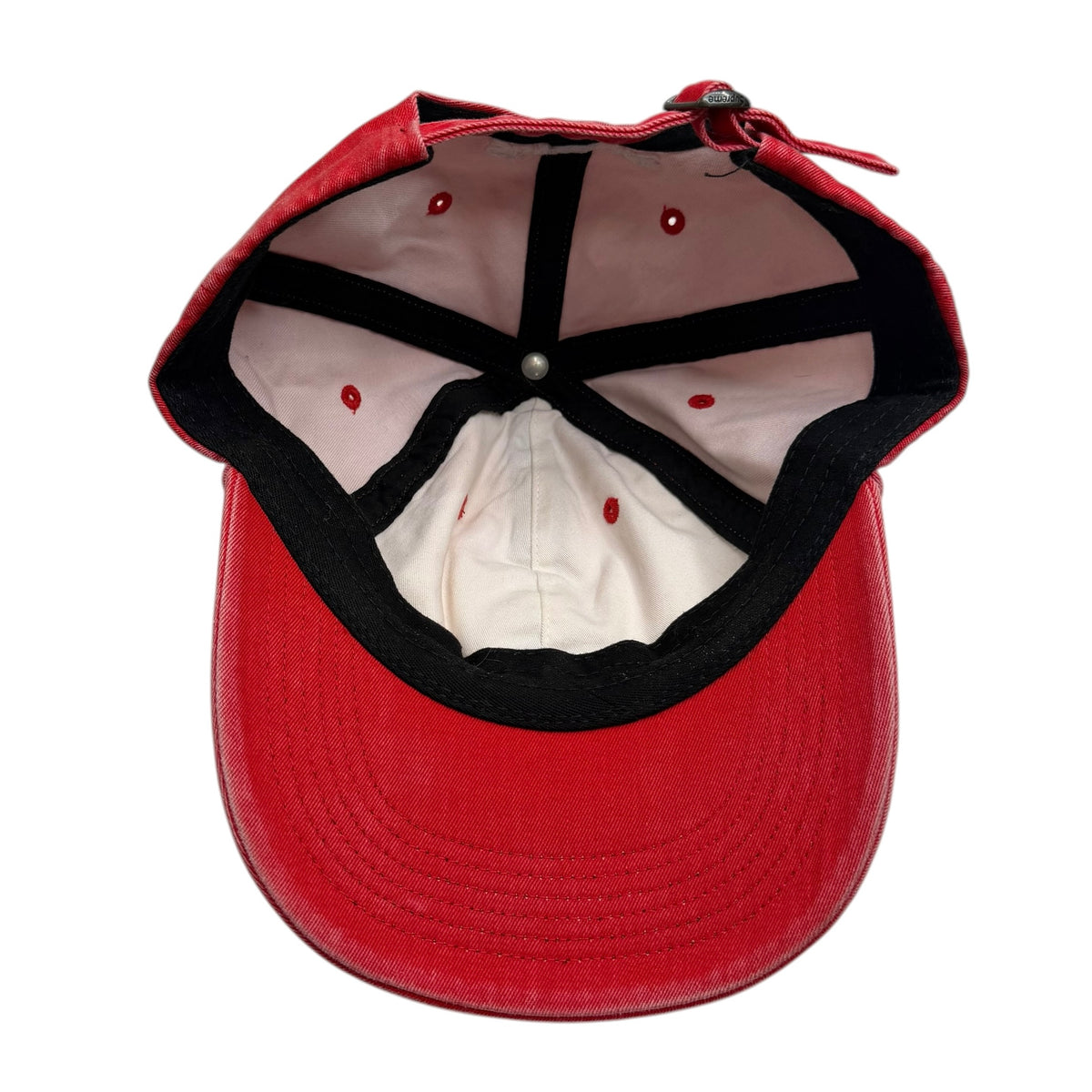 Supreme Pigment Coated S Logo 6 Panel Hat Red