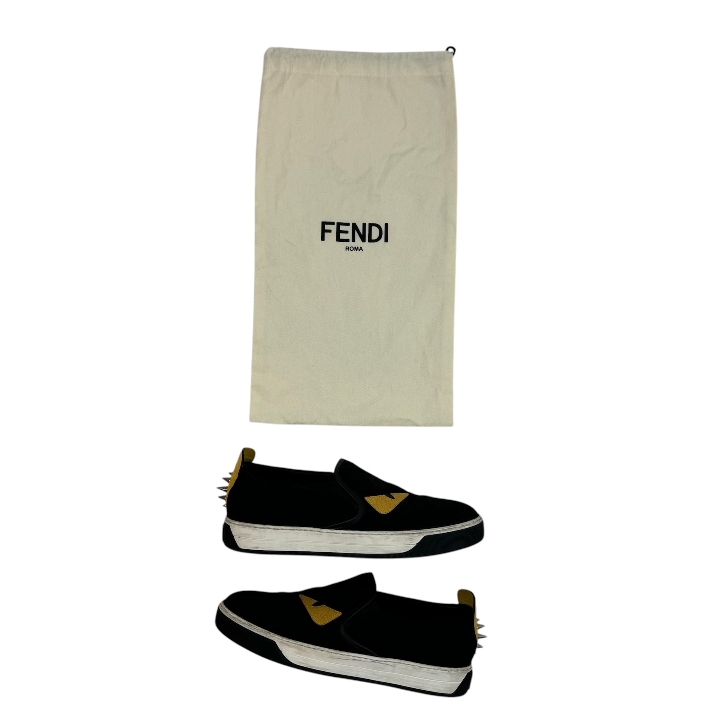 Fendi Monster Slip-Ons Black (Used)