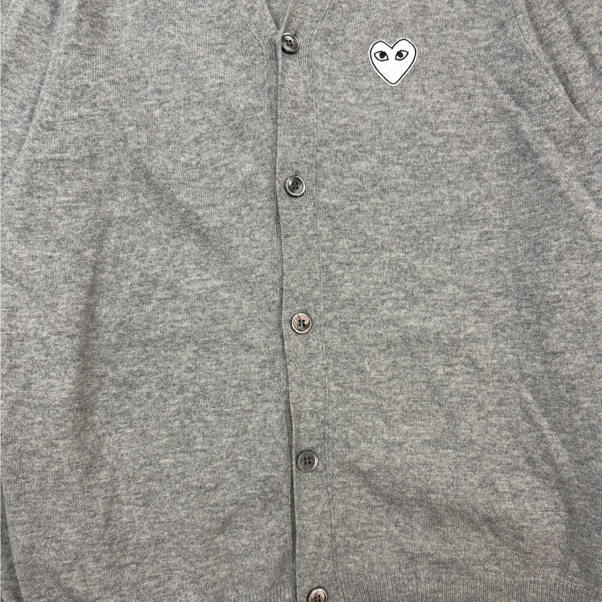 Comme Des Garçons PLAY Cardigan Sweater Grey