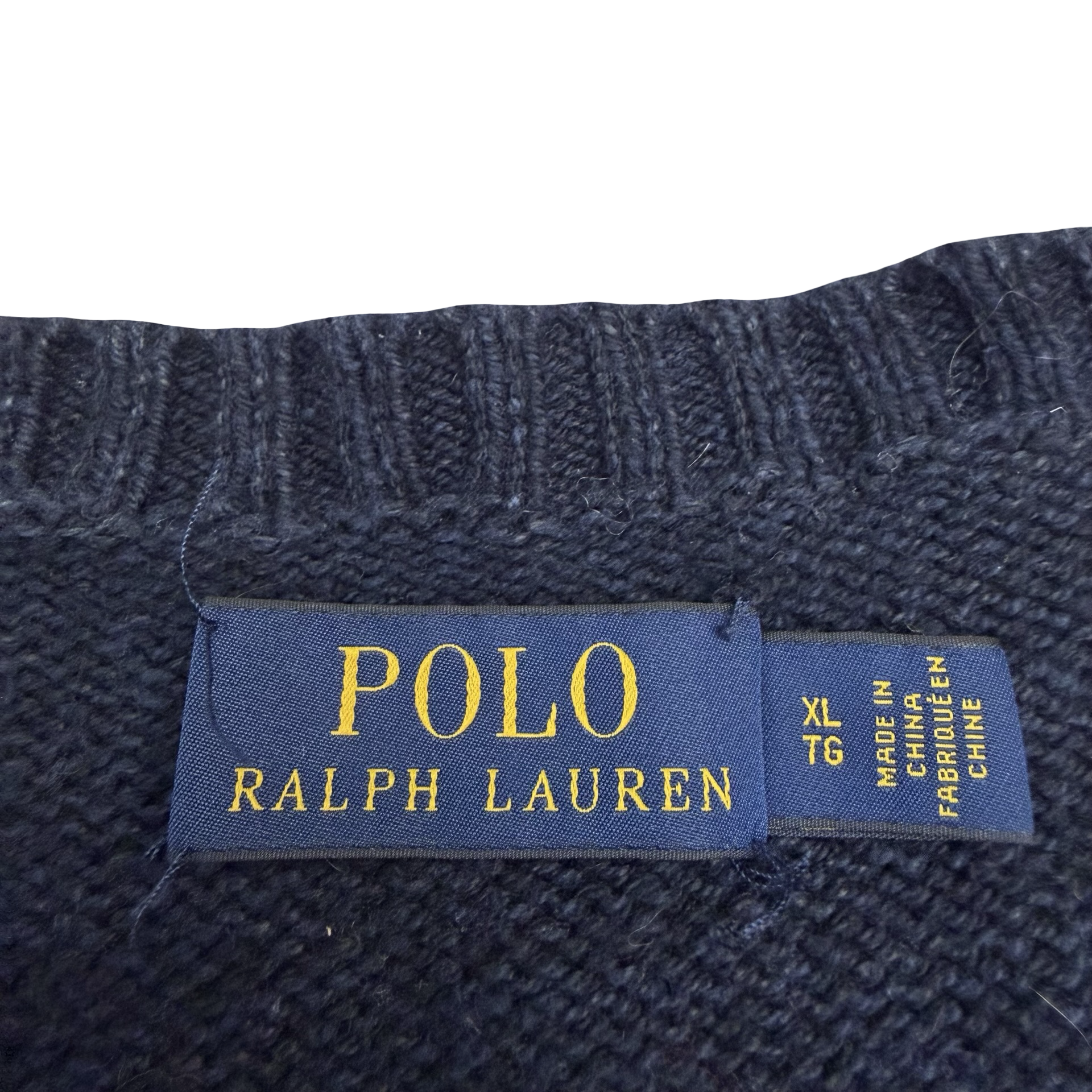 Vintage Polo Ralph Lauren Bear Knit Crewneck Navy
