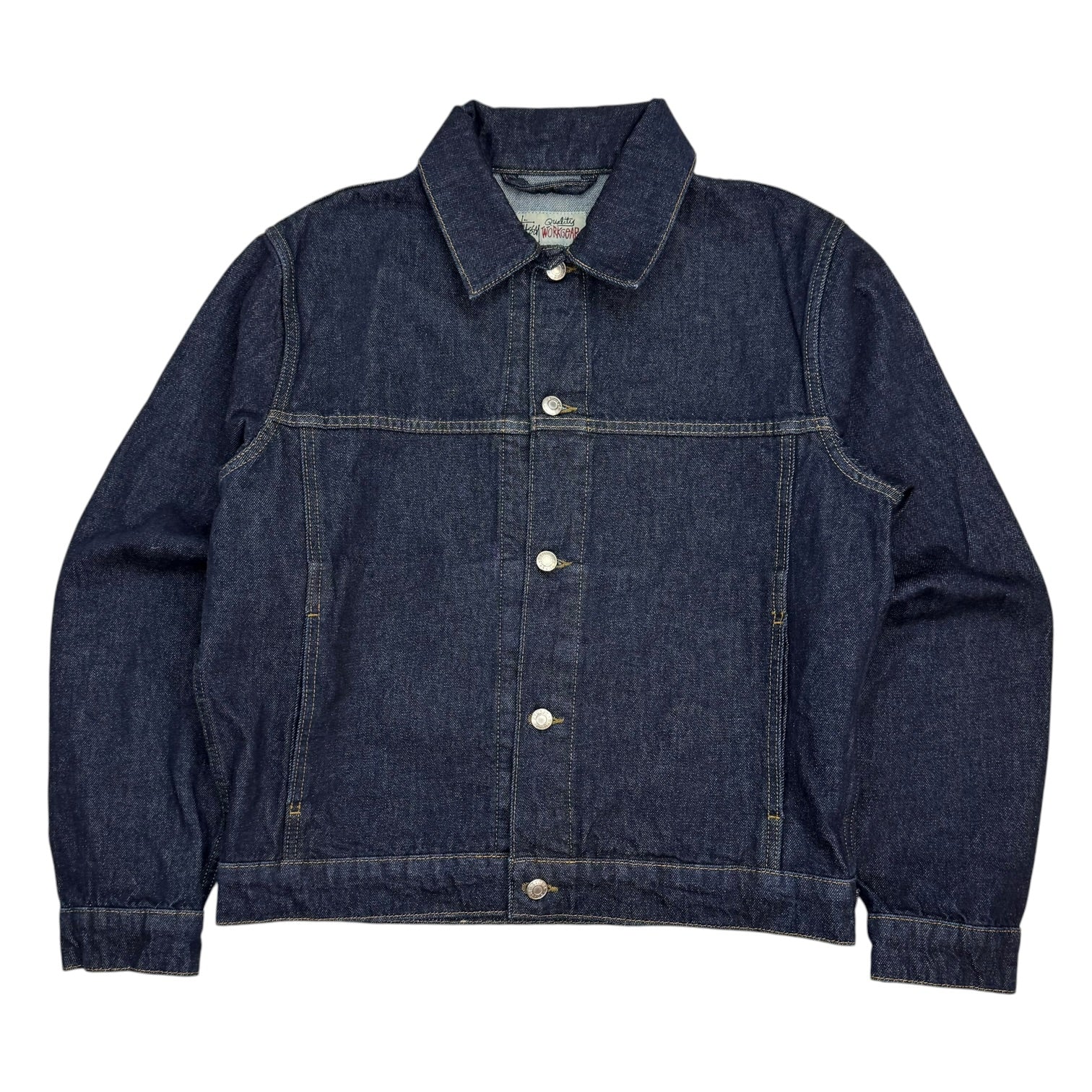 Stussy Trucker Denim Jacket Rinsed Indigo
