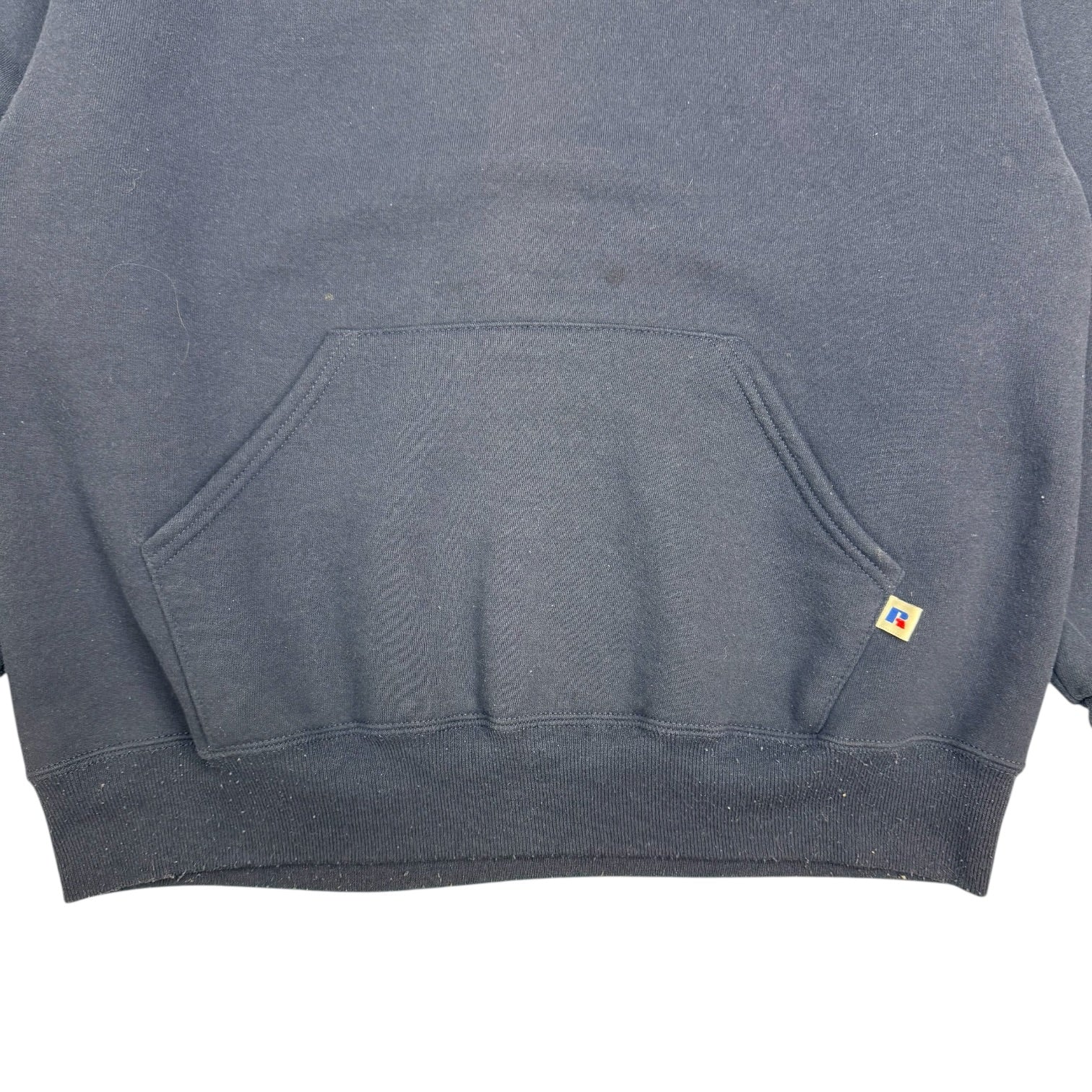Vintage Russell Athletics Blank Hoodie Navy Blue