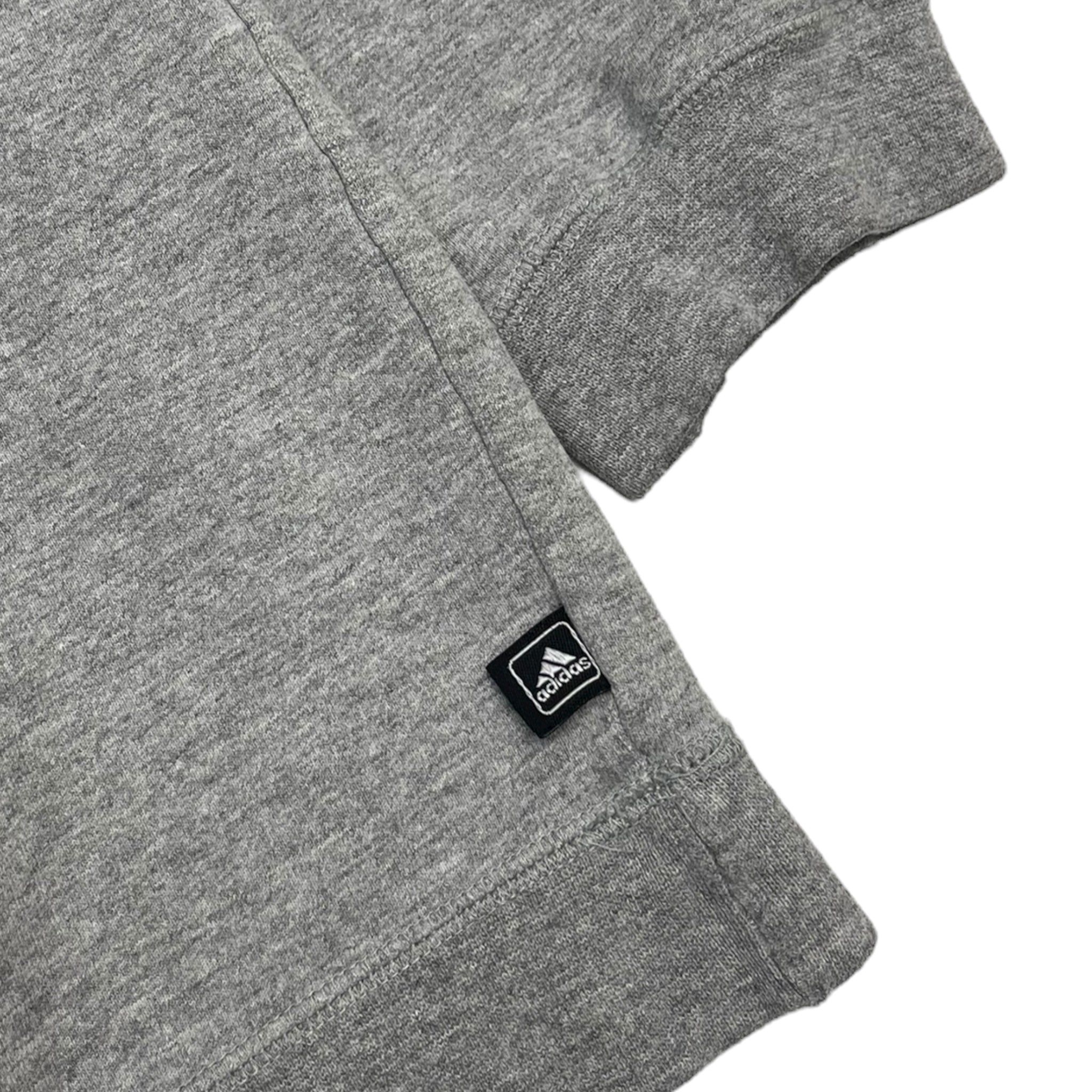 Vintage Adidas Center Spellout Crewneck Sweatshirt Grey