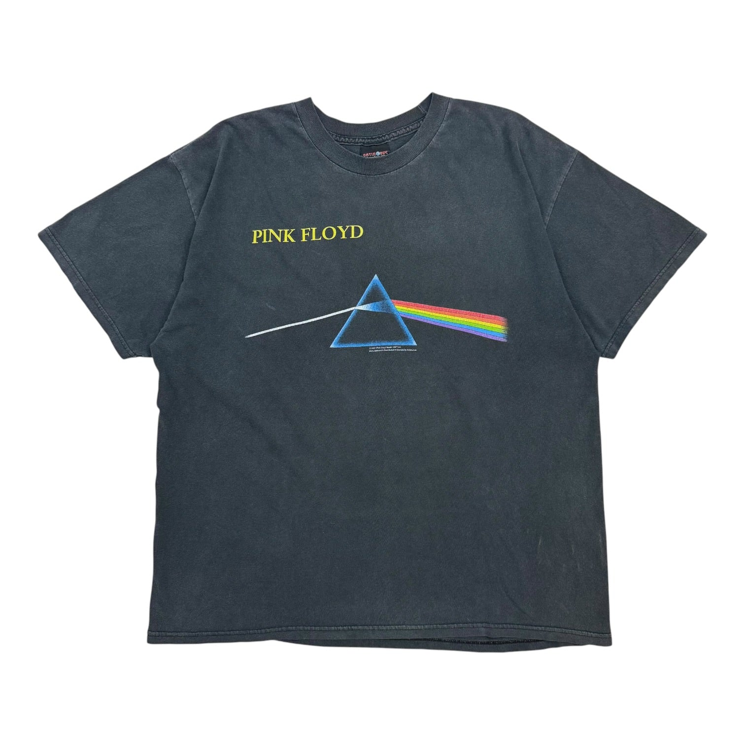 2001 Pink Floyd Dark Side Of The Moon Tee Faded Black