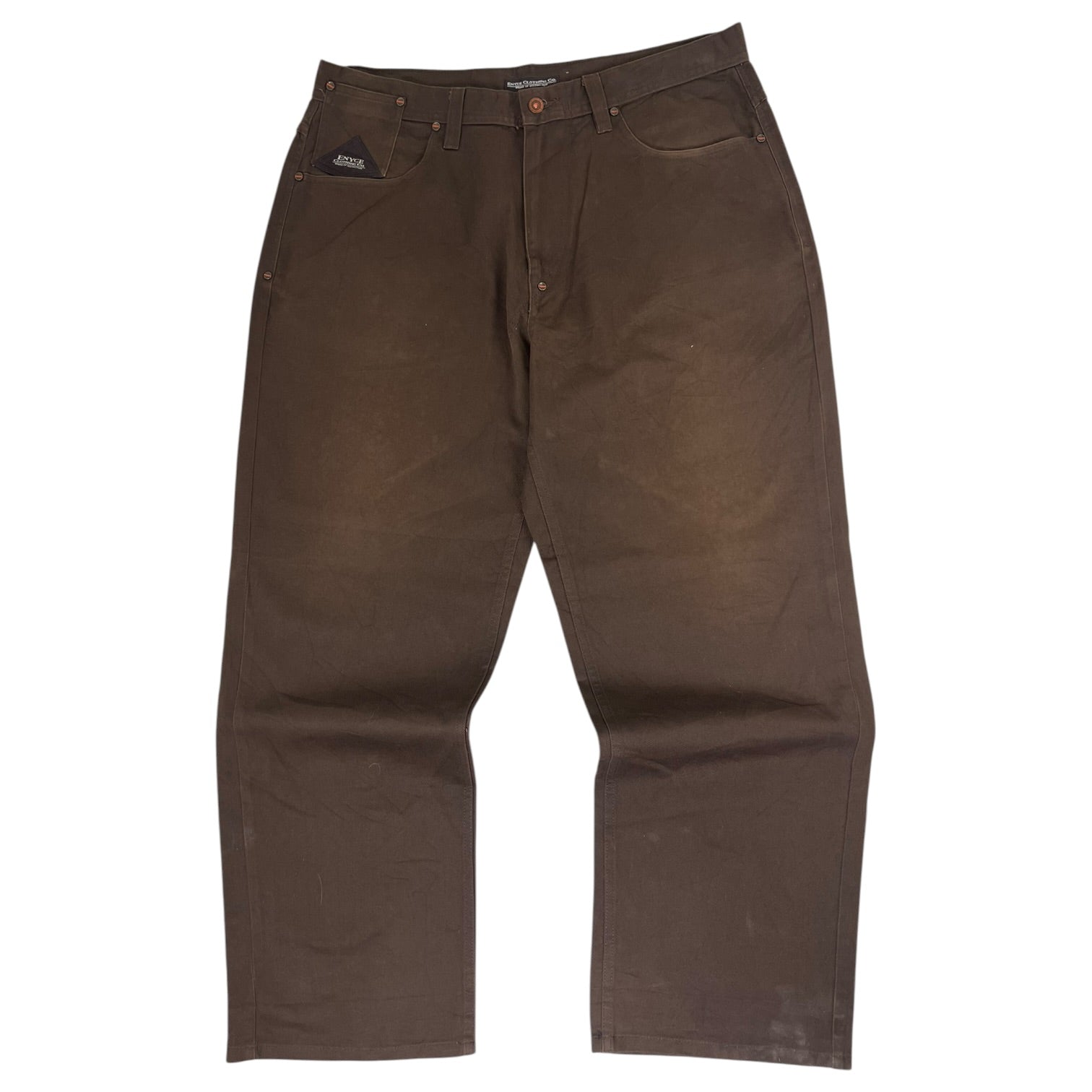 Vintage Y2K Enyce Baggy Denim Pants Brown