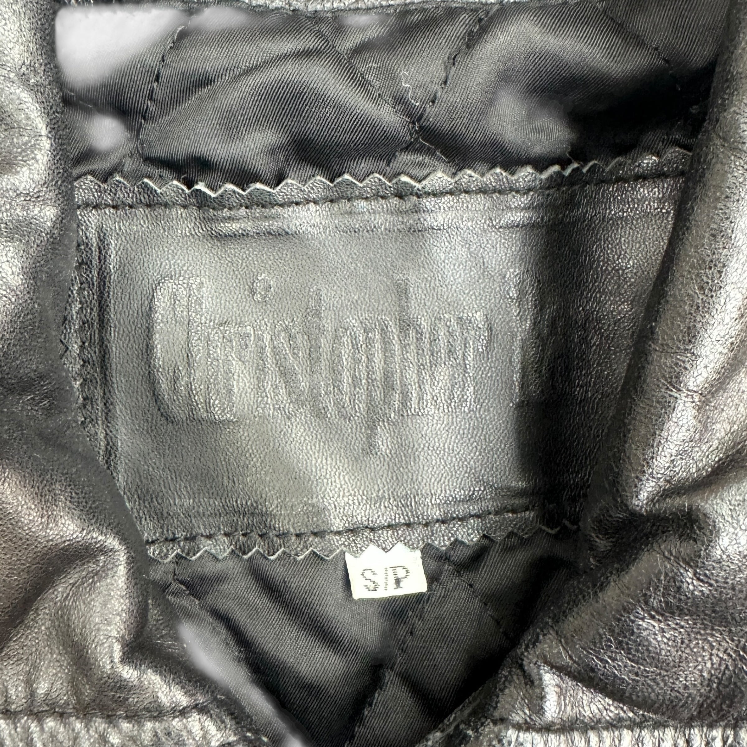 Vintage Christopher Rand Leather Bomber Black/Burgundy