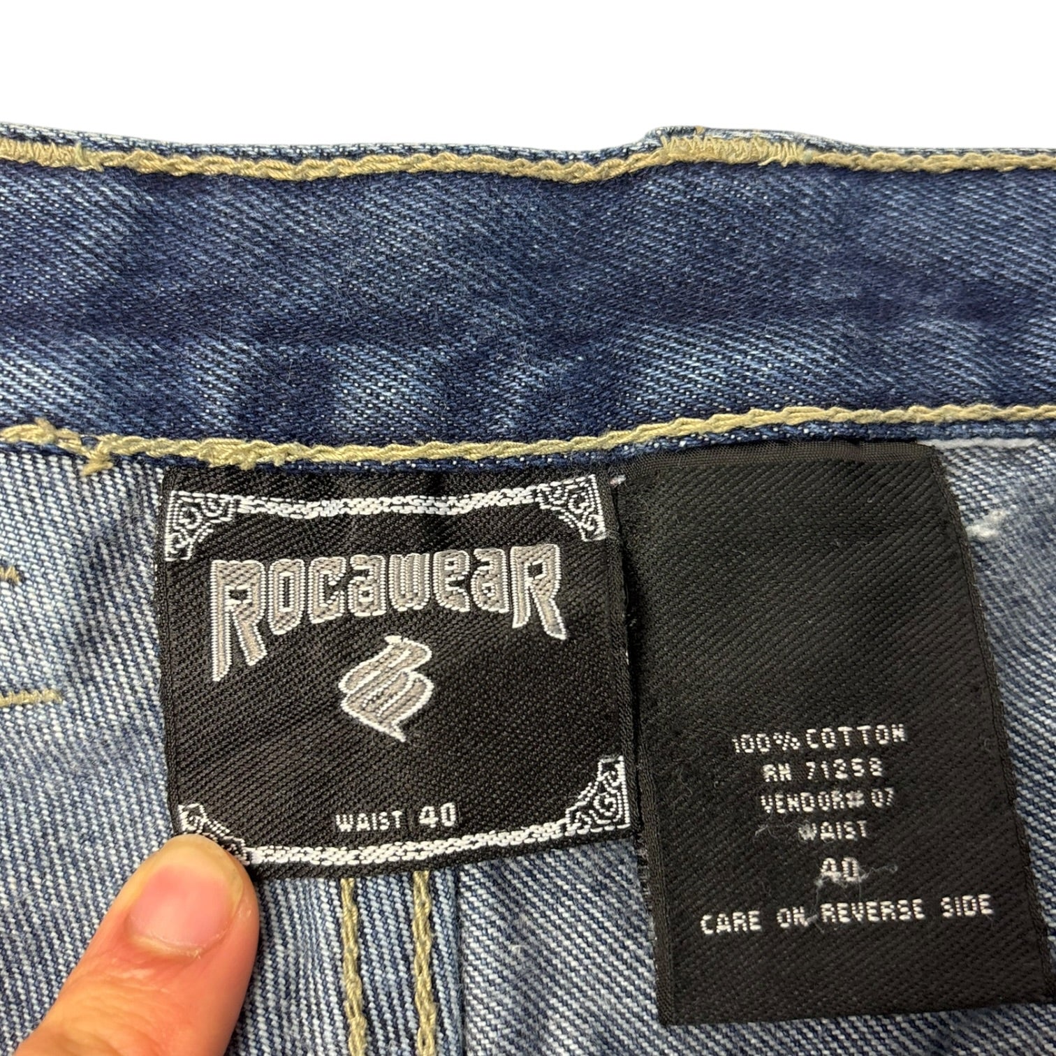 Vintage Y2K Rocawear Carpenter Shorts Navy Blue