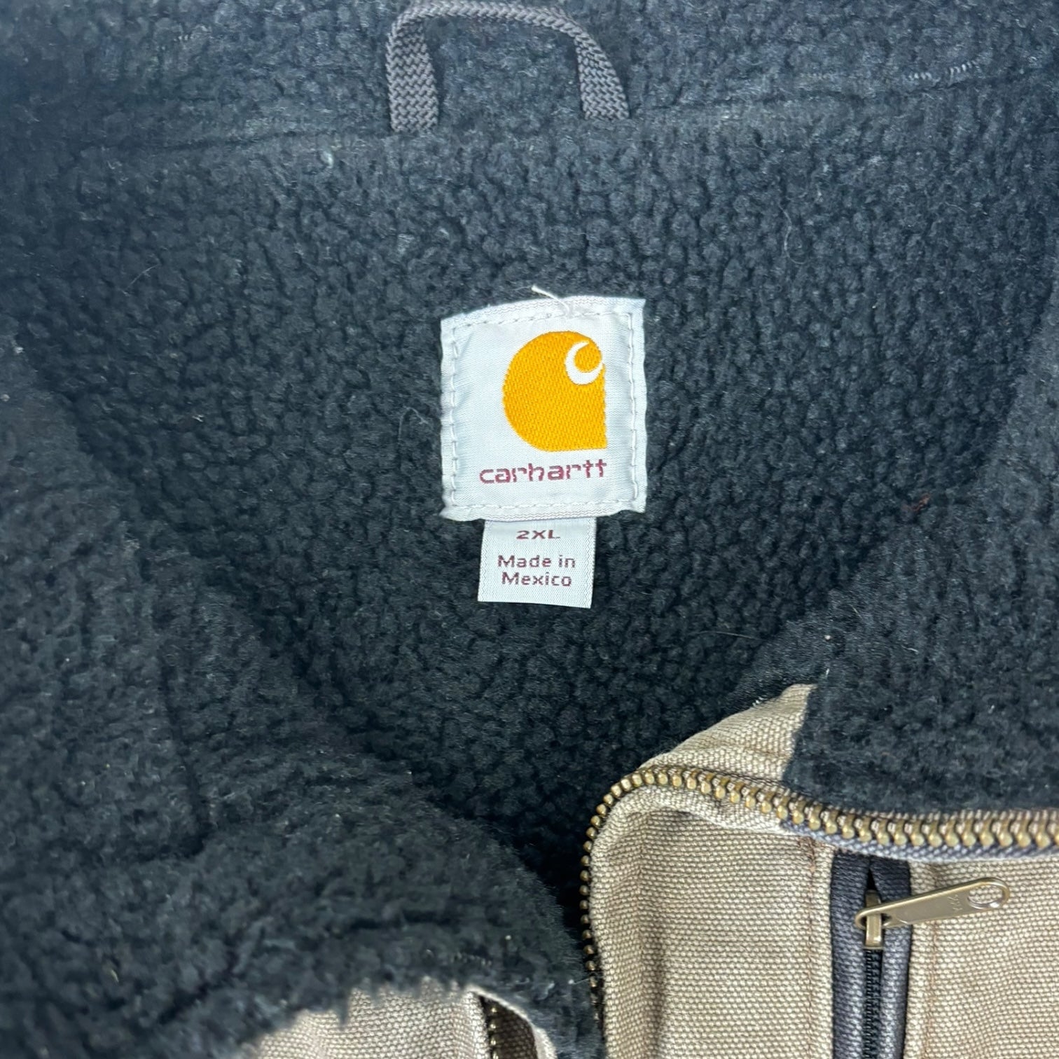 Vintage Carhartt Sherpa-Lined Workwear Vest Brown