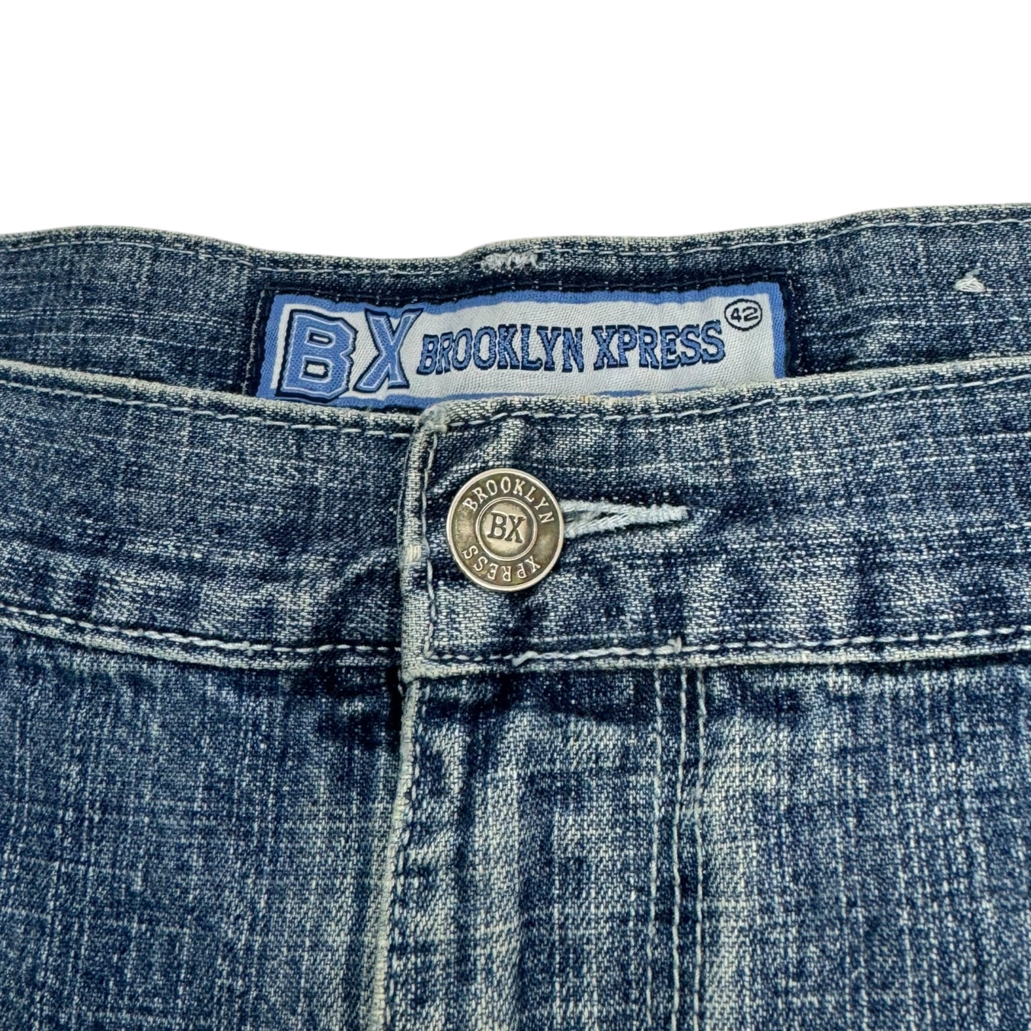 Vintage Y2K Brooklyn Express Denim Shorts