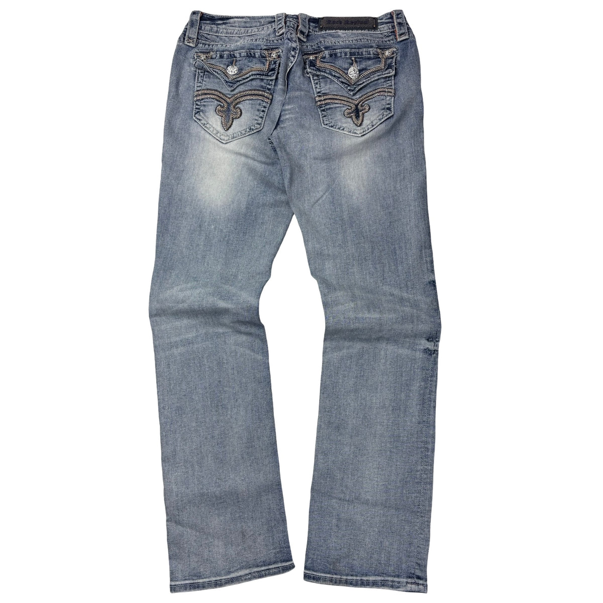 (W) Vintage Y2K Rock Revival Jean Pant Light Wash