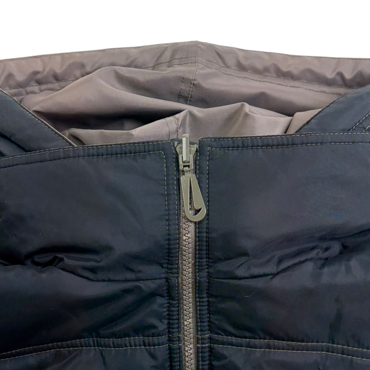 Vintage Nike Reversible Block Letter Parka Taupe/Black