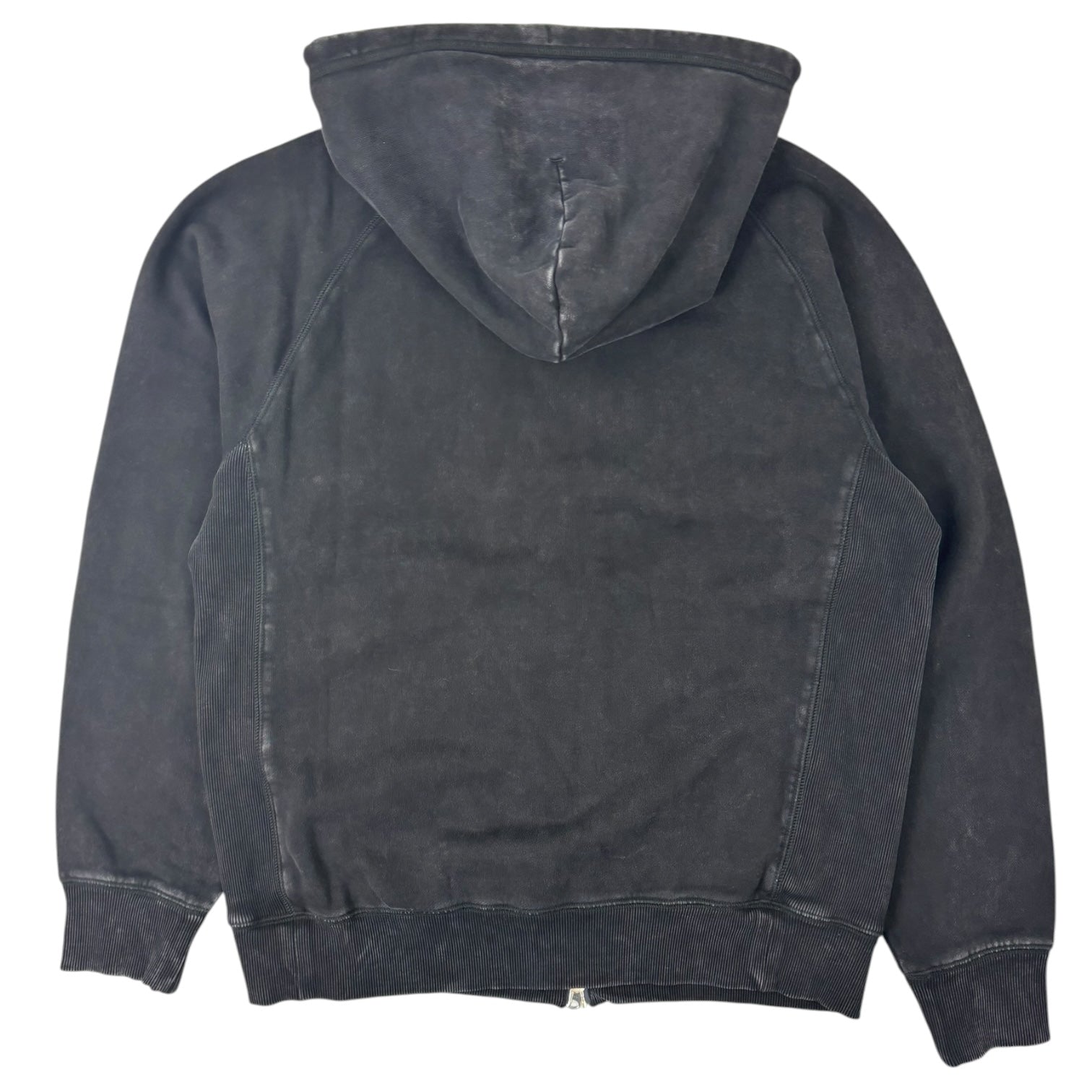 OVO Garment-Dyed Muskoka Raglan Full-Zip Hoodie Black