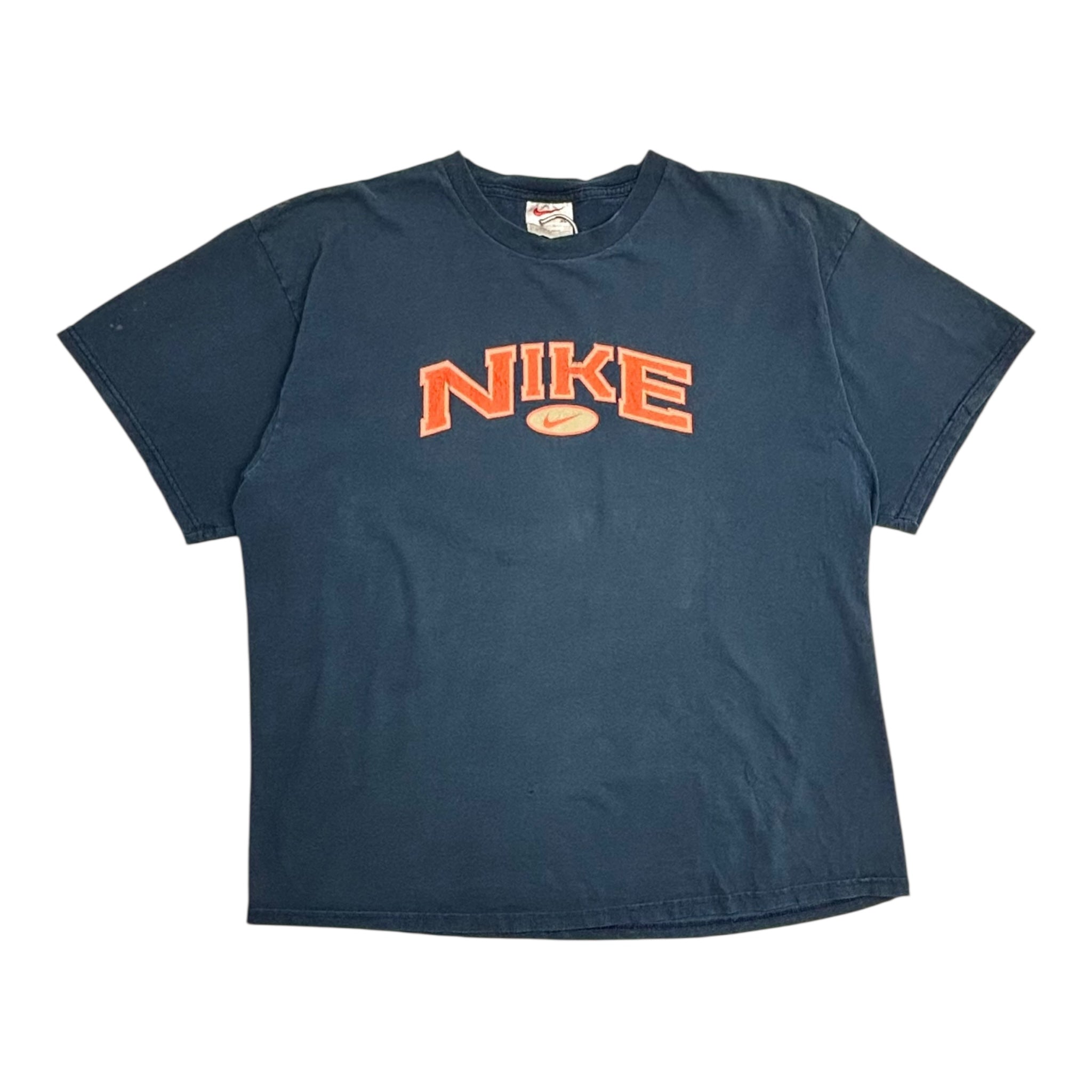 Vintage Y2K Nike Spellout T-Shirt Navy
