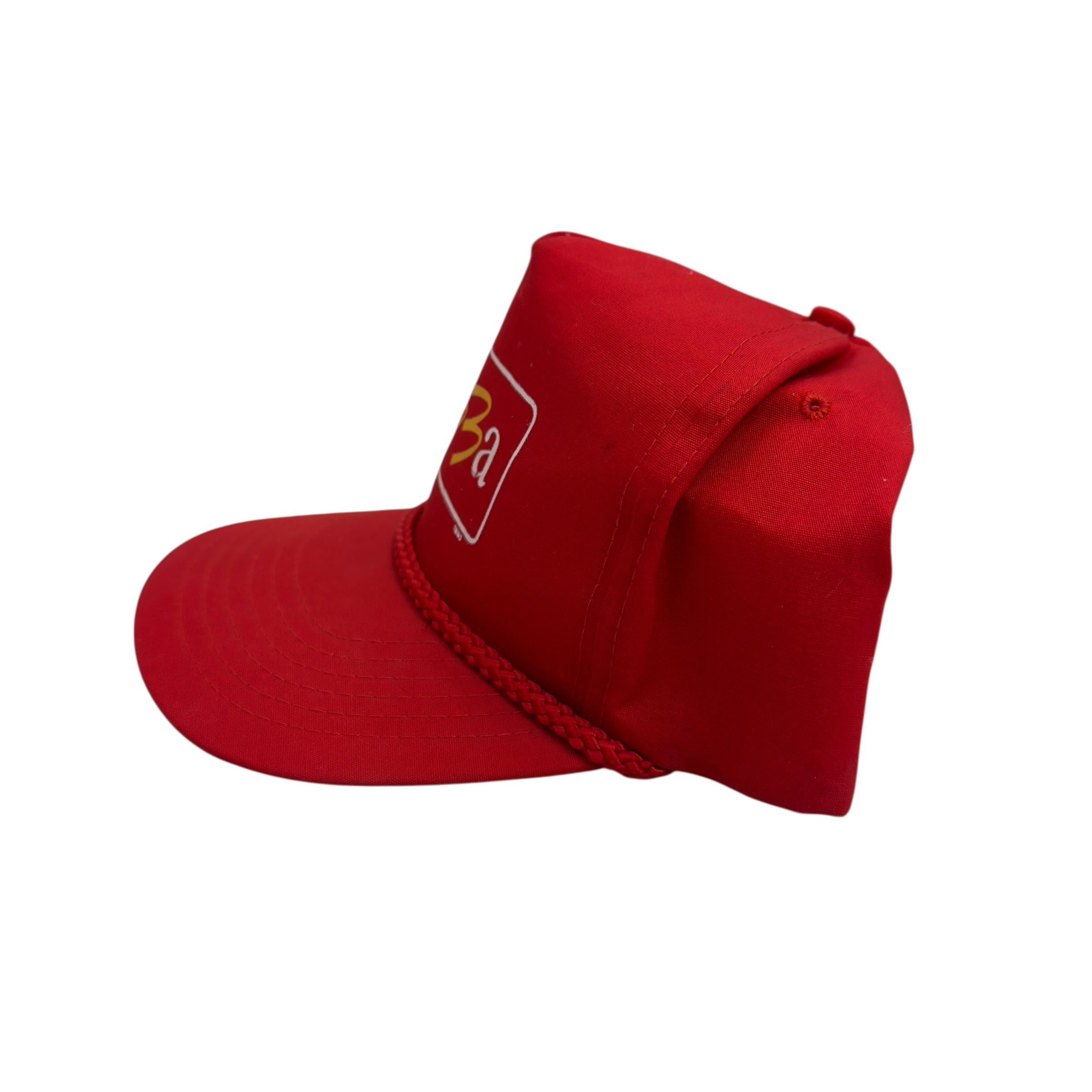 Vintage Mcdonalds Pizza Snapback Hat Red