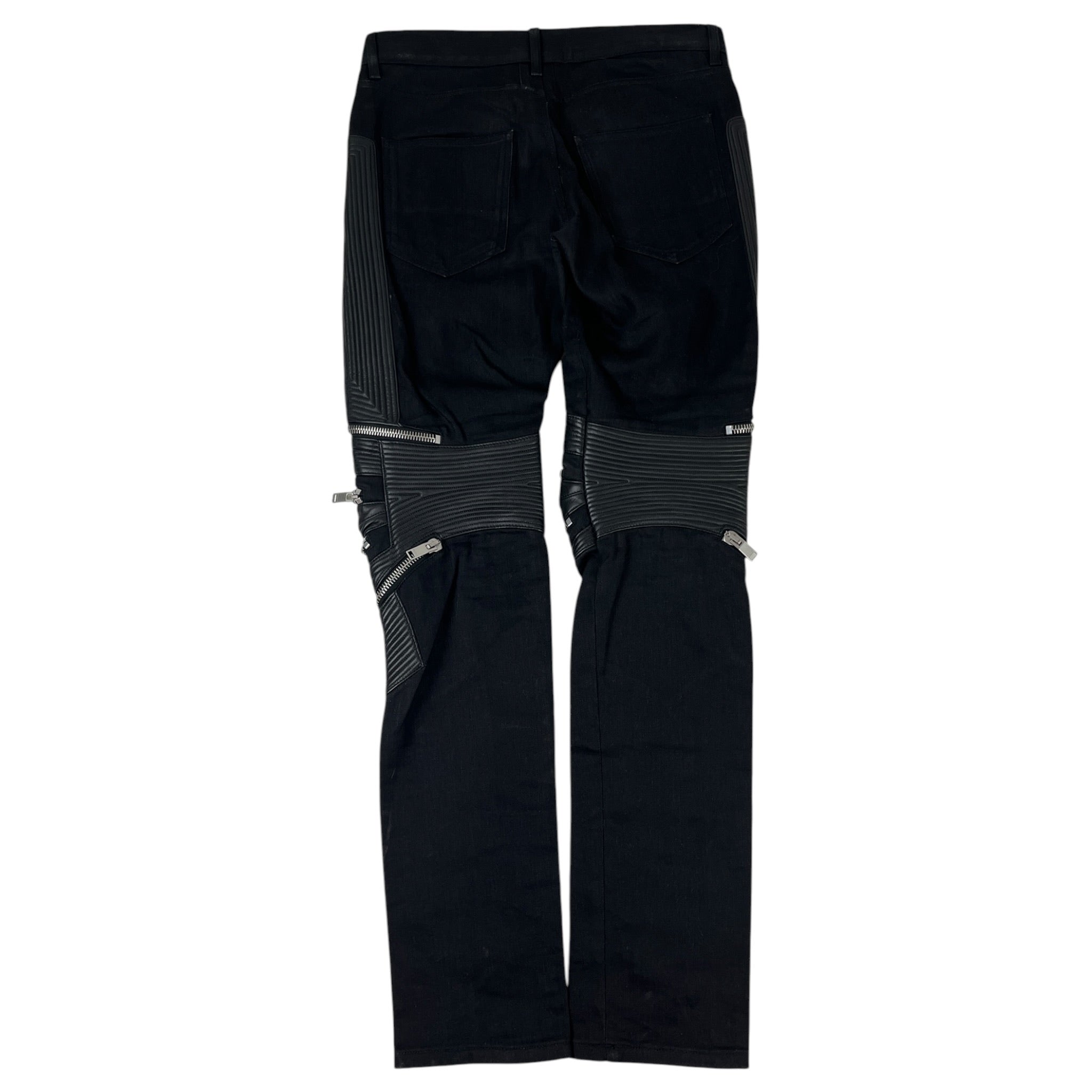 Saint Laurent Paris D04 Multi-Zip Biker Denim Jeans