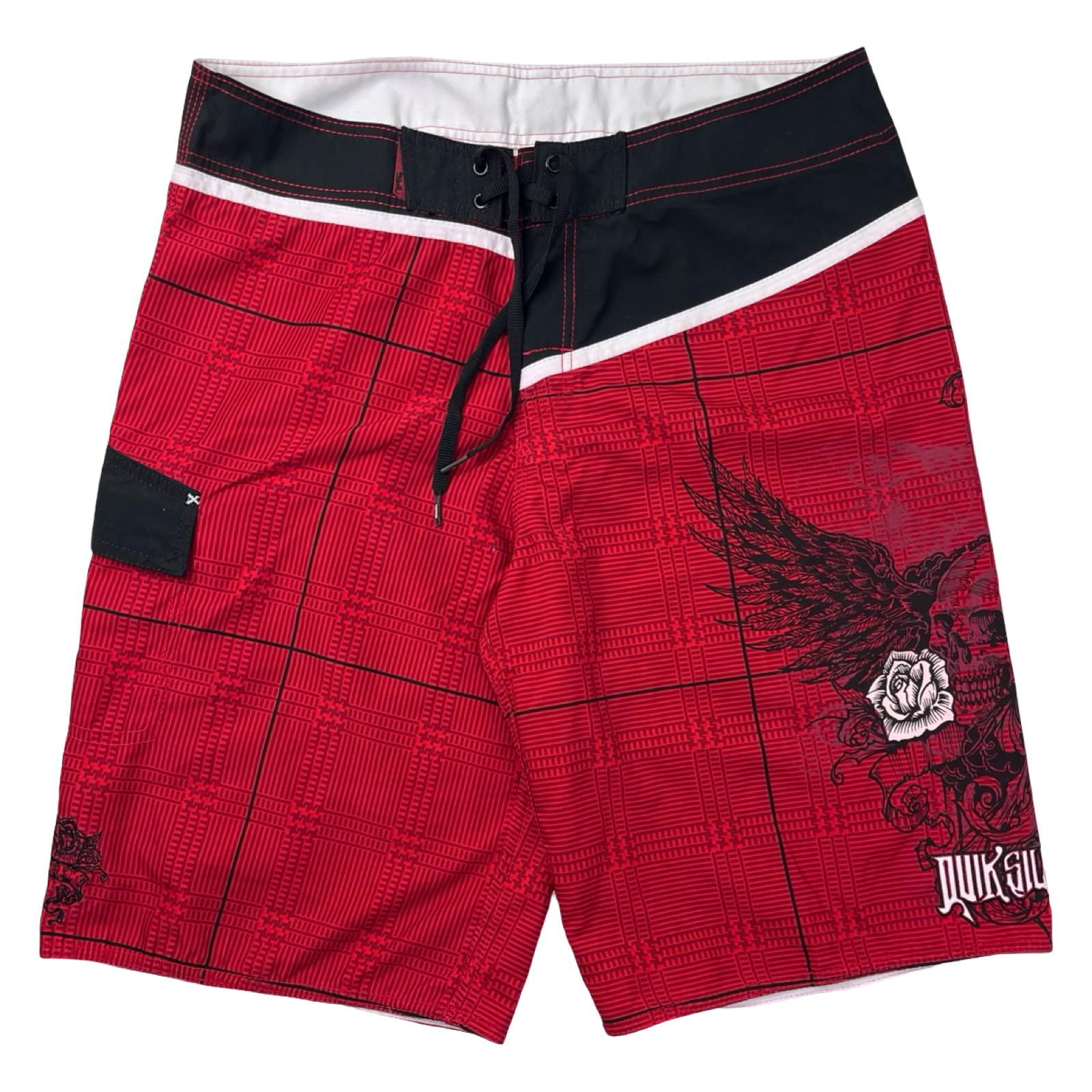 Vintage Y2K Quiksilver Board Shorts Red