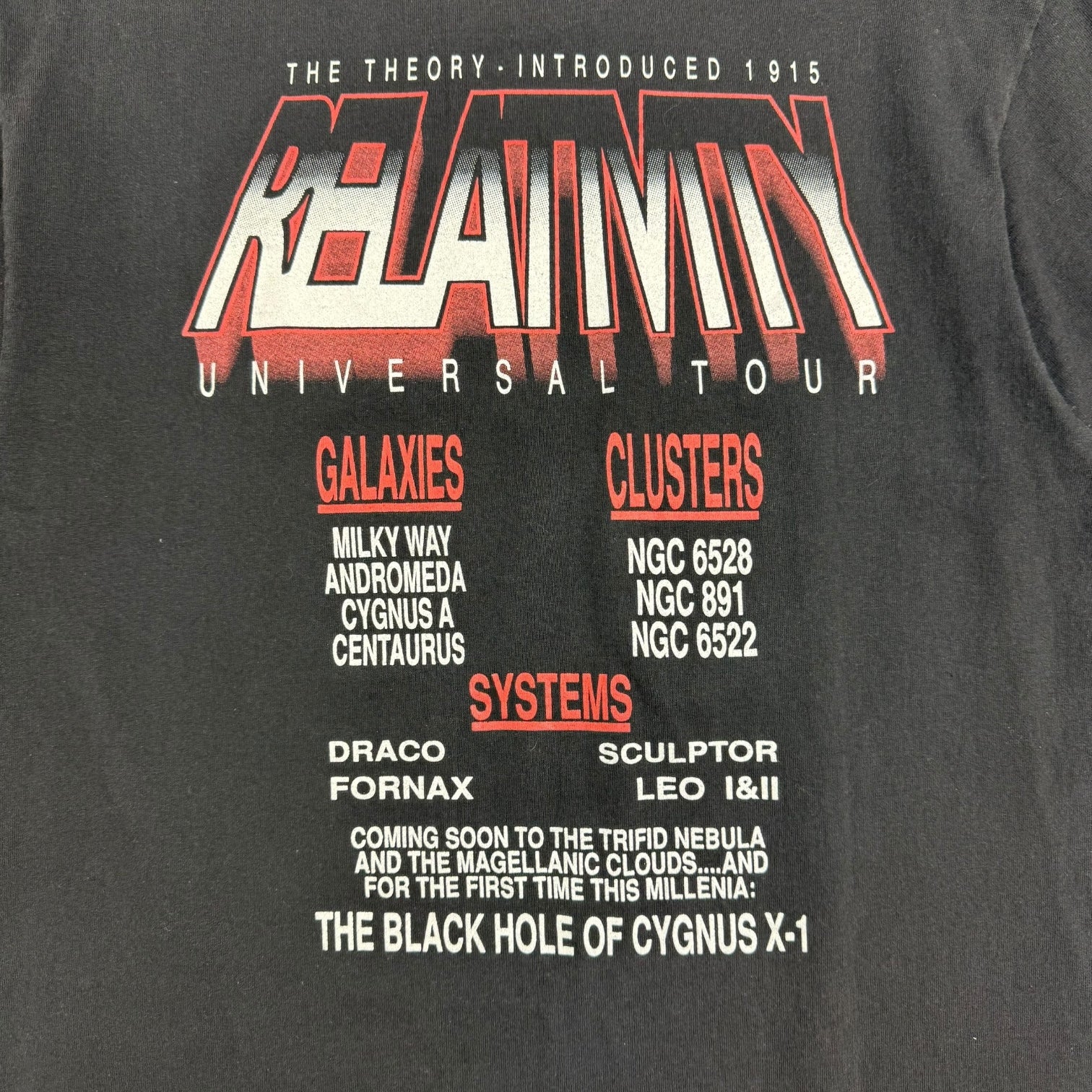Vintage Albert Einstein Relativity Universal Tour Tee Black