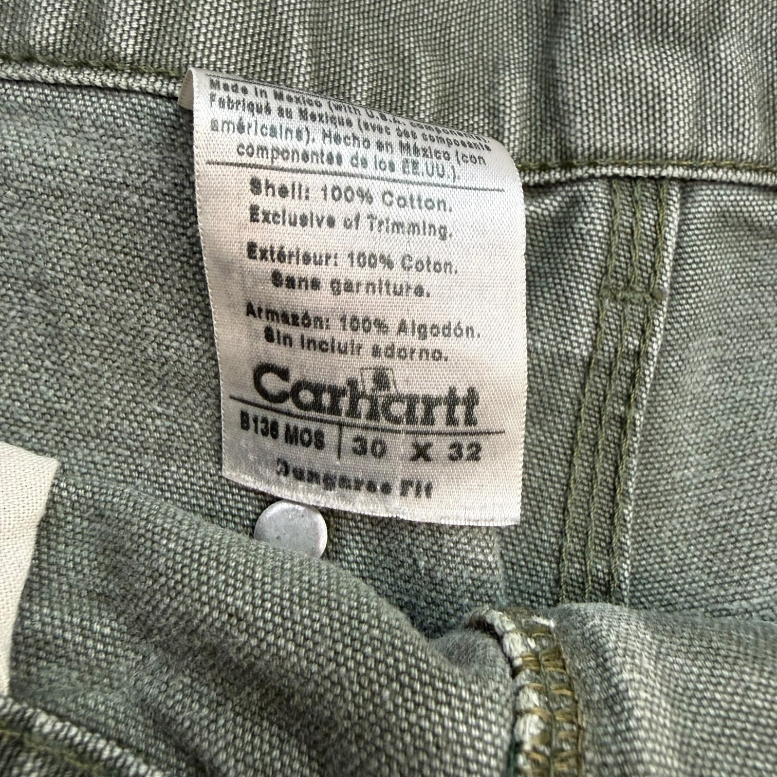 Vintage Carhartt Double Knee Pants Green