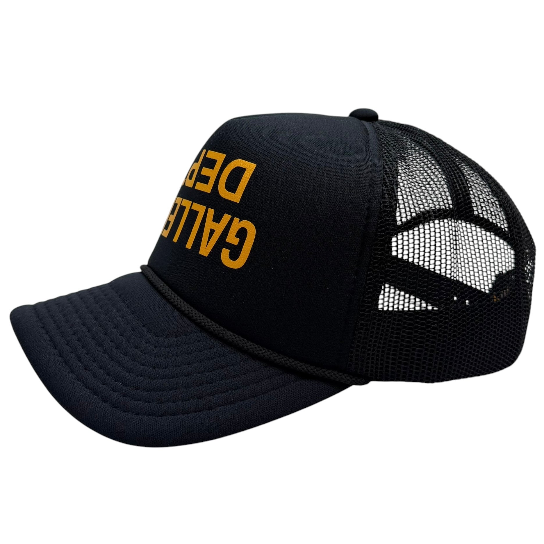 Gallery Dept. Upside Down Logo Mesh Trucker Hat Black