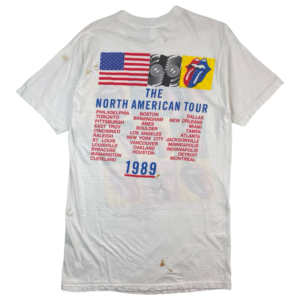 1989 The Rolling Stones The North American Tour Band T-Shirt
