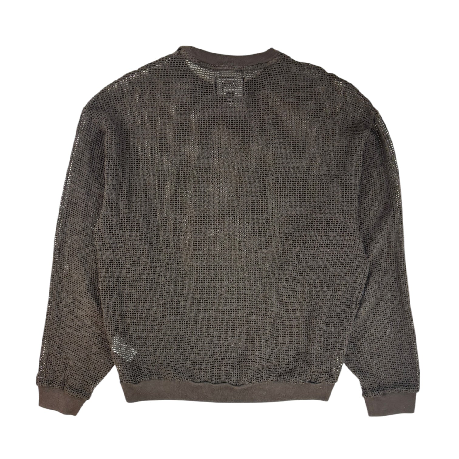 Stussy Cotton Mesh LongSleeve Crewneck Brown