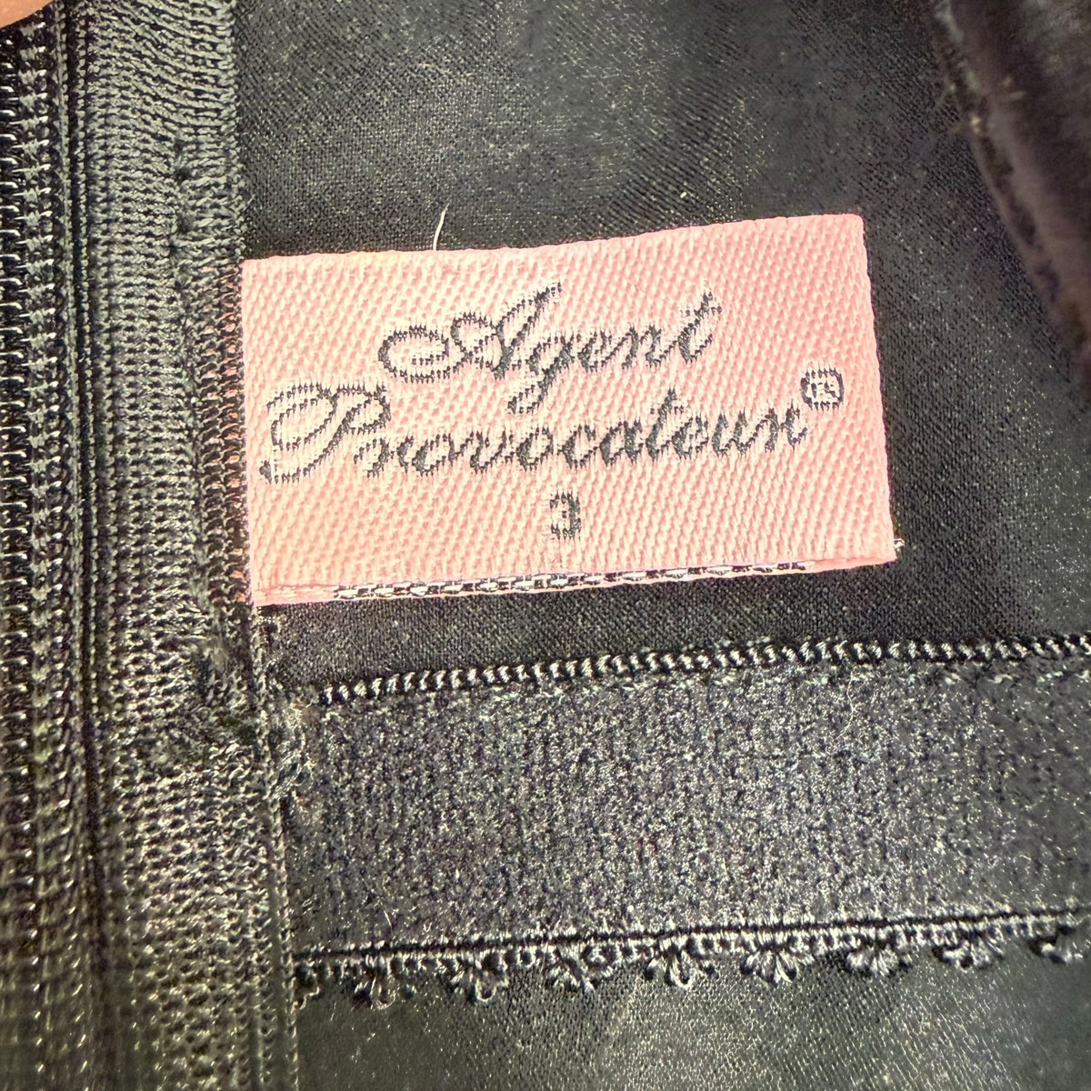 (W) Agent Provocateur Satin Slip Dress Black