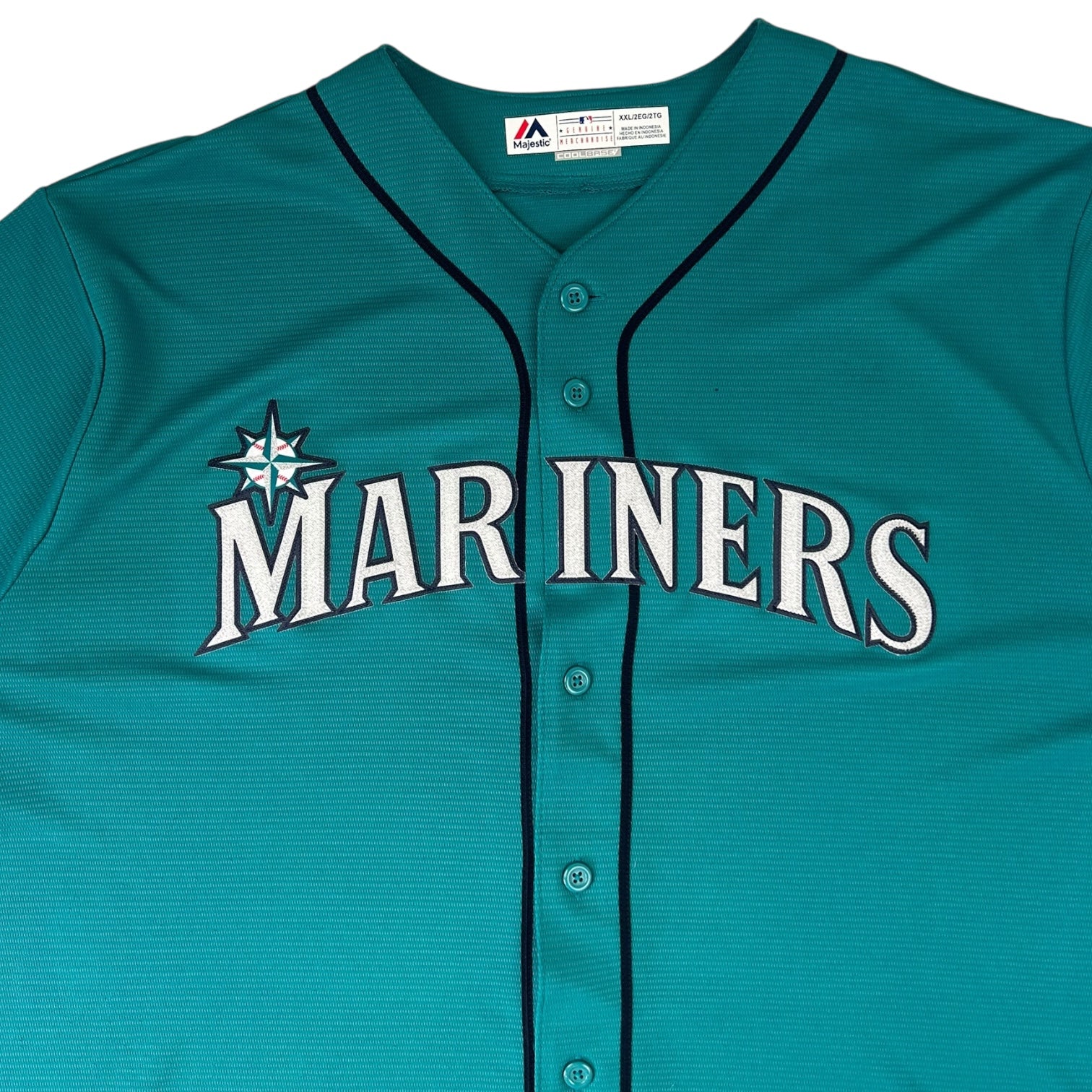 Vintage Majestic Seattle Mariners Baseball Jersey Teal