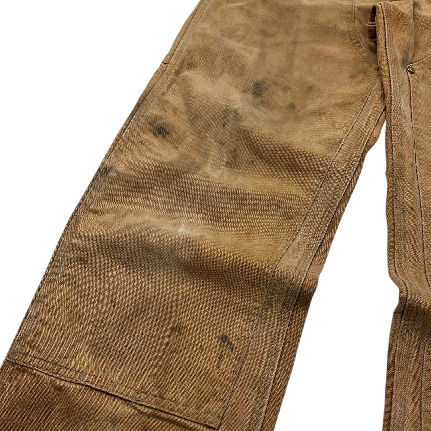 Carhartt Double Knee Work Pants Worn Tan