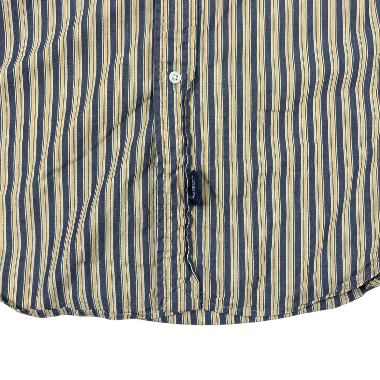 Vintage Polo Ralph Lauren Striped Button-Up Shirt Yellow/Navy