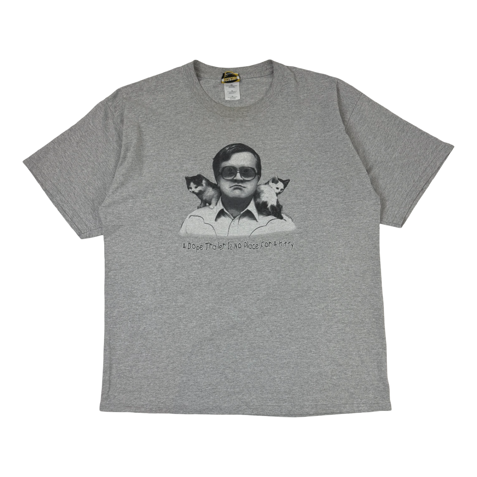 Vintage Trailer Park Boys A Dope Trailer Is No Place For A Kitty T-Shirt Grey