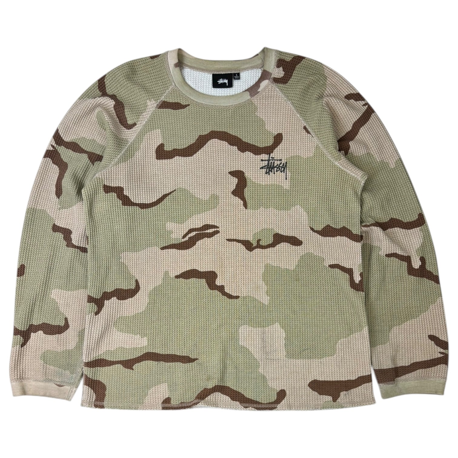 Stussy Raglan Thermal Sand Camo