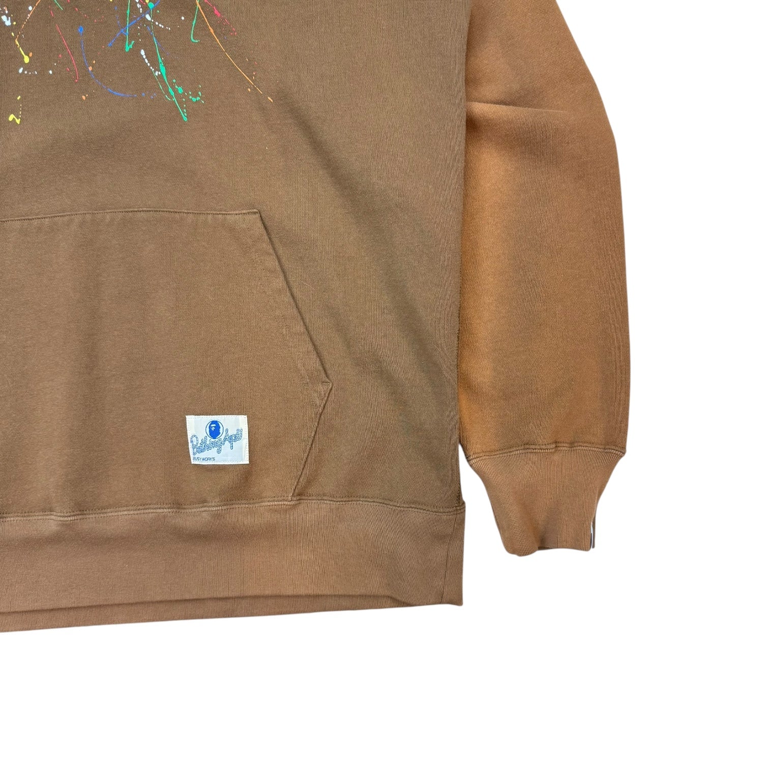 Bape Paint Splatter Hoodie Brown