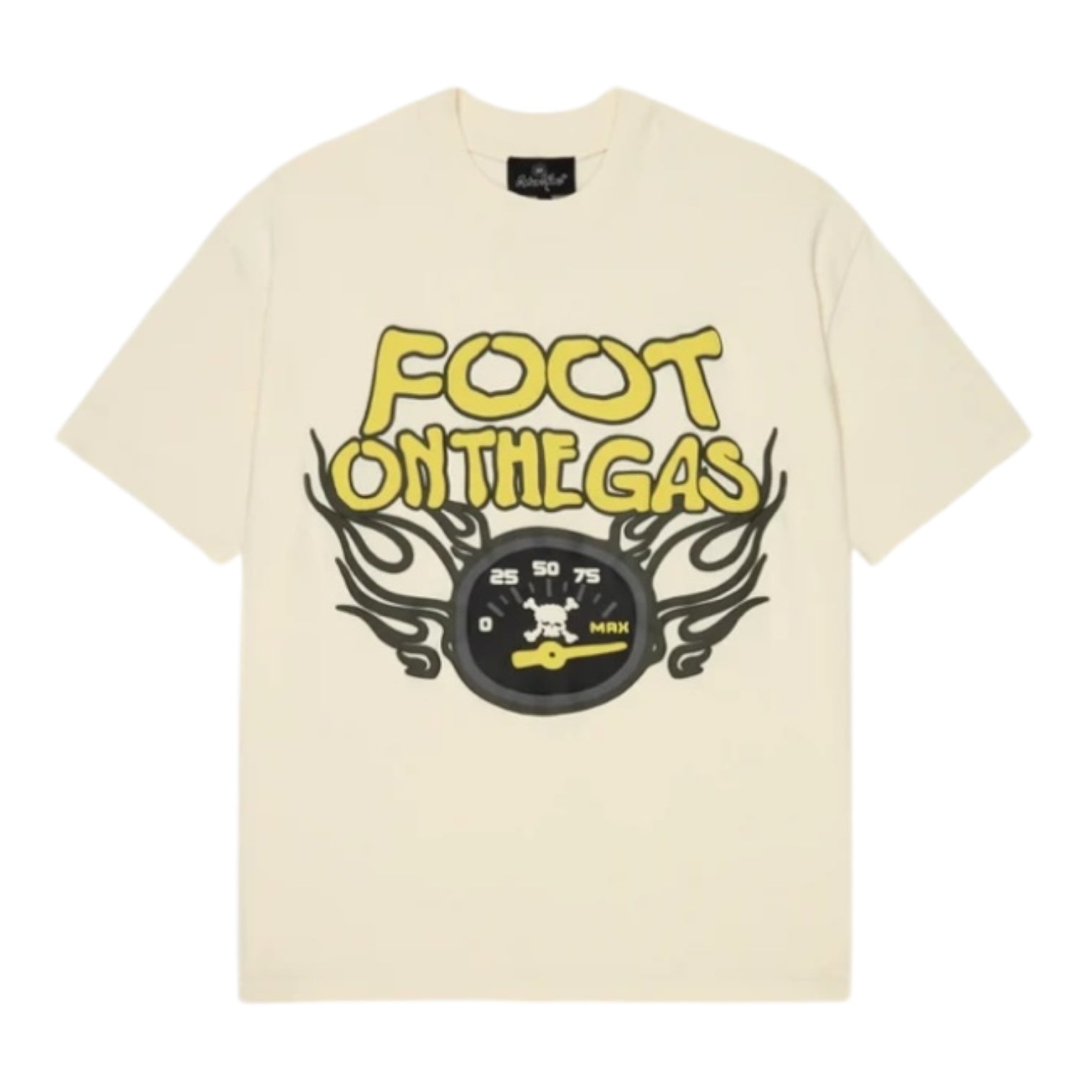 Broken Planet Foot On The Gas Tee Vanilla White