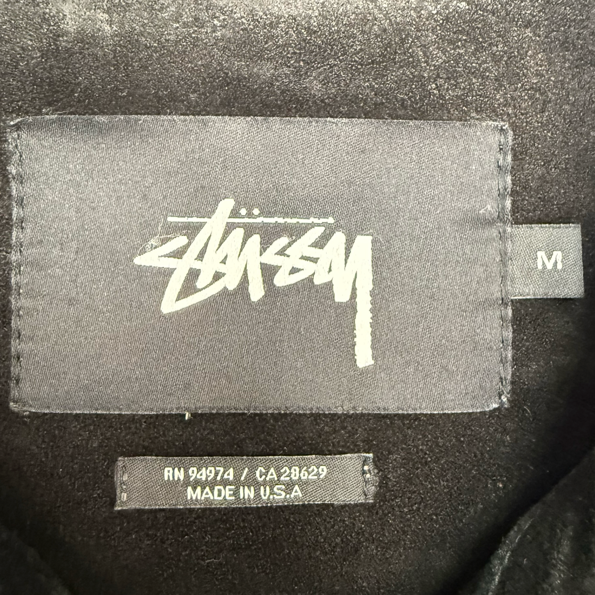 Stussy Suede Trucker Jacket Black