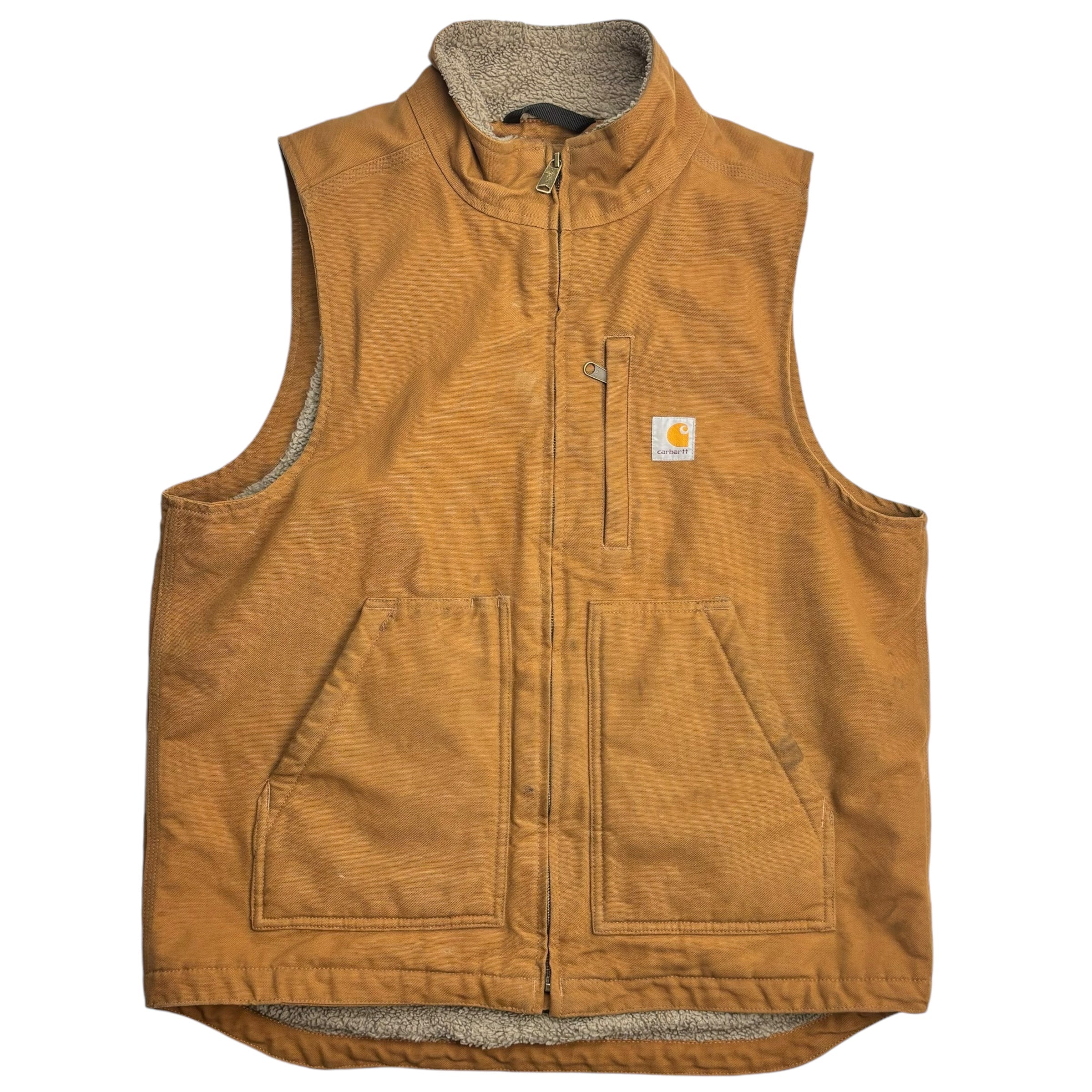 Carhartt Sherpa Lined Canvas Vest Tan